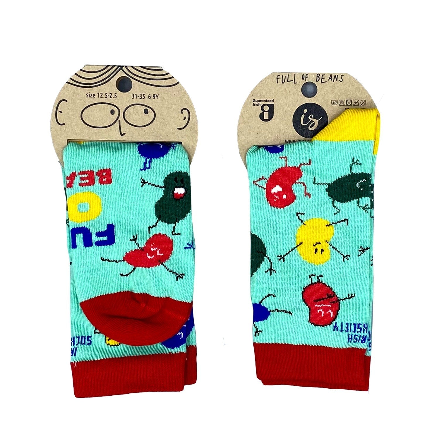 Irish Socksciety Kids, Full of Beans Size (8.5- 12) Irish Socksciety