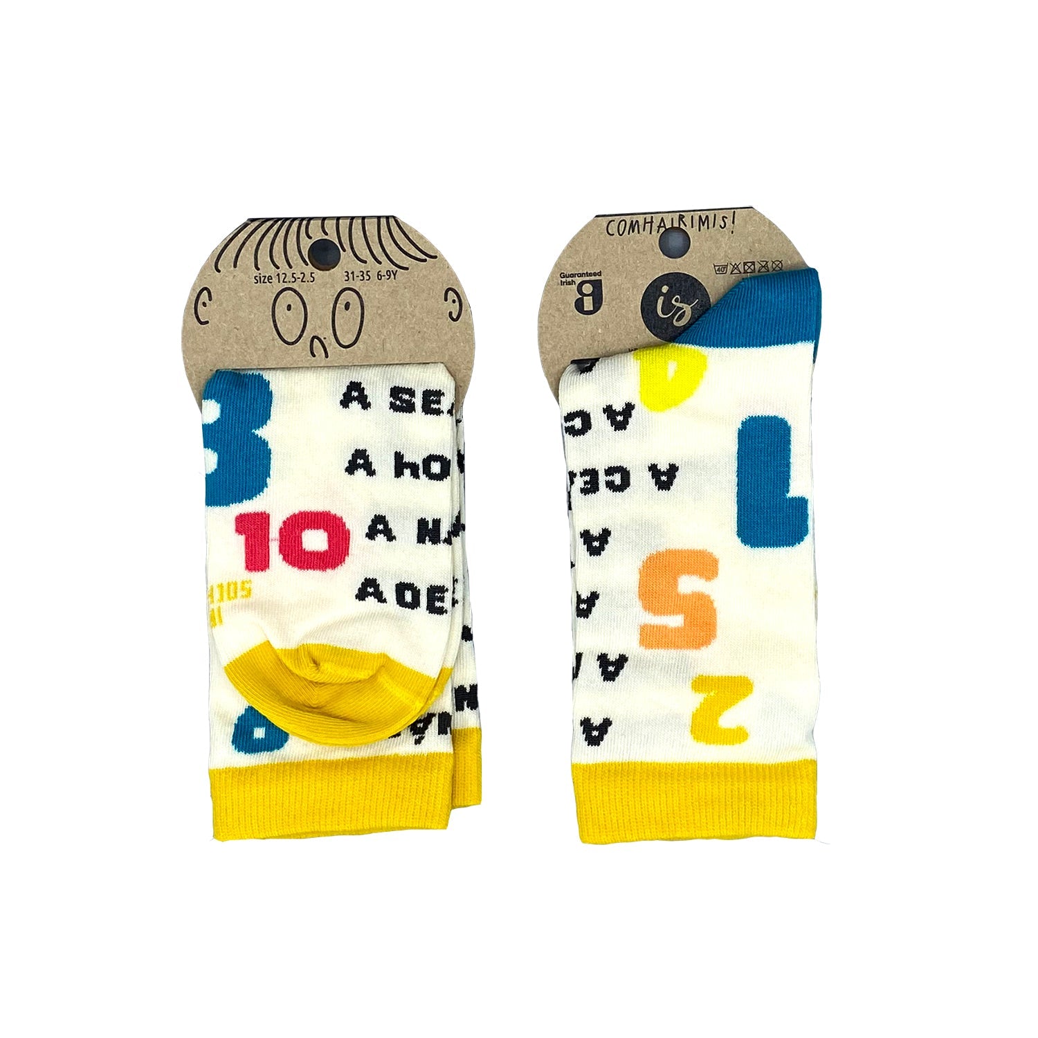 Irish Socksciety Kids, Lets Count / Comhairimis Size (8.5-12)
