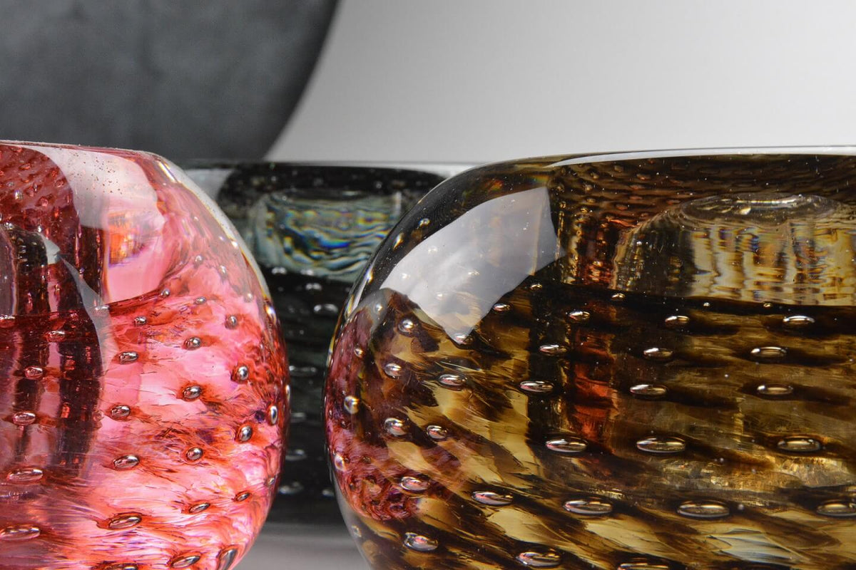 Jerpoint Glass, Olive Raindrop Tea-Light Holder