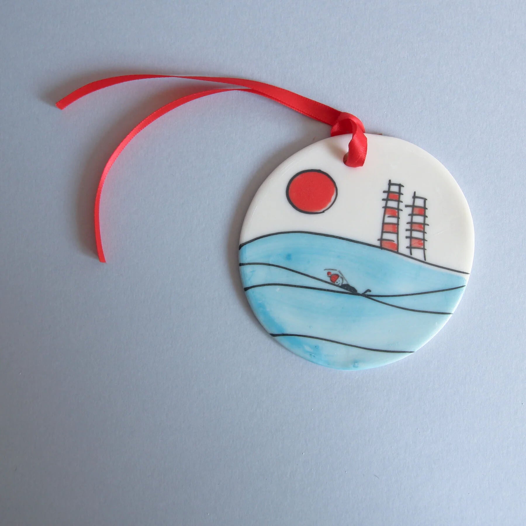 Karo Art, Poolbeg Dublin Swimmer Disc