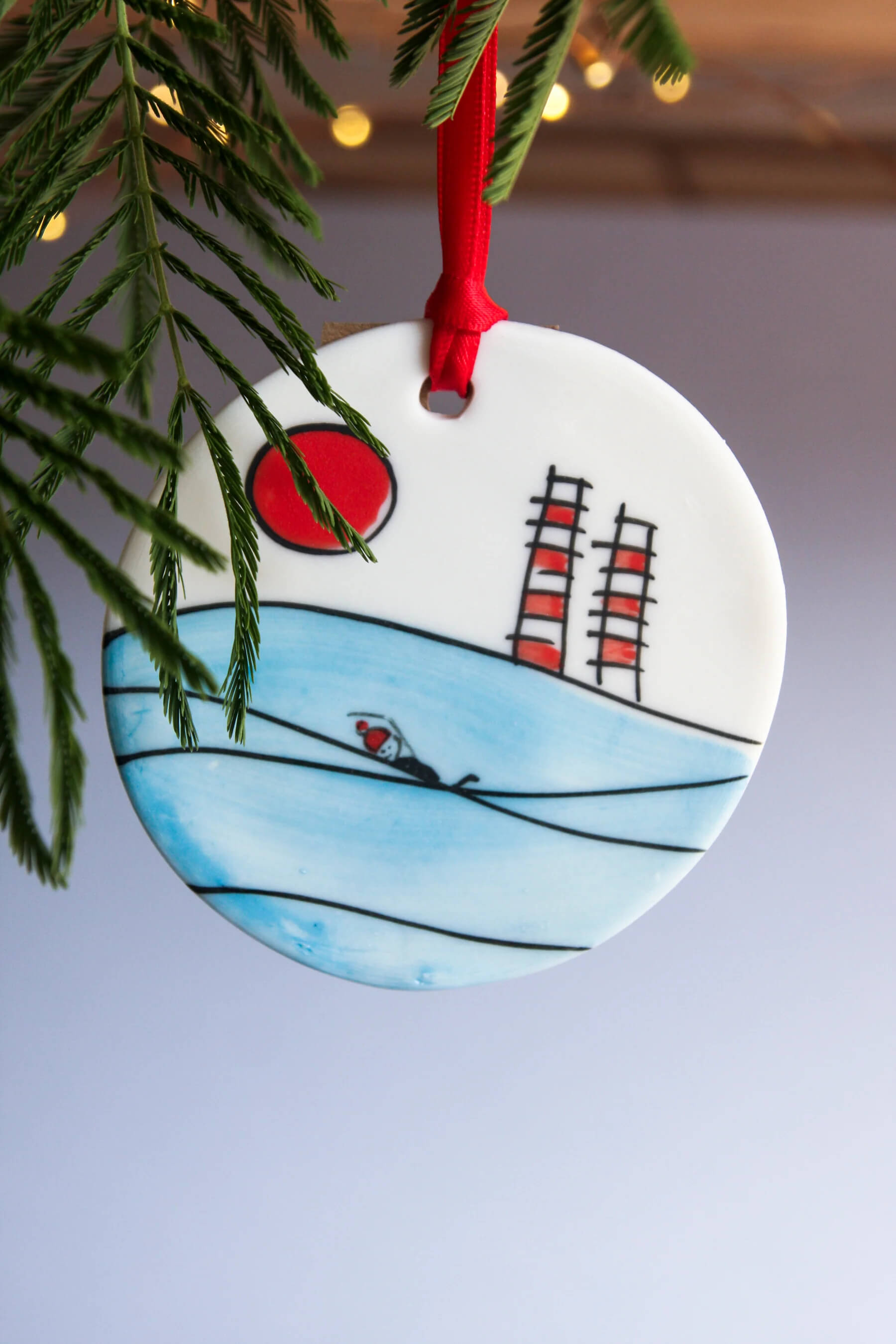 Karo Art, Poolbeg Dublin Swimmer Disc