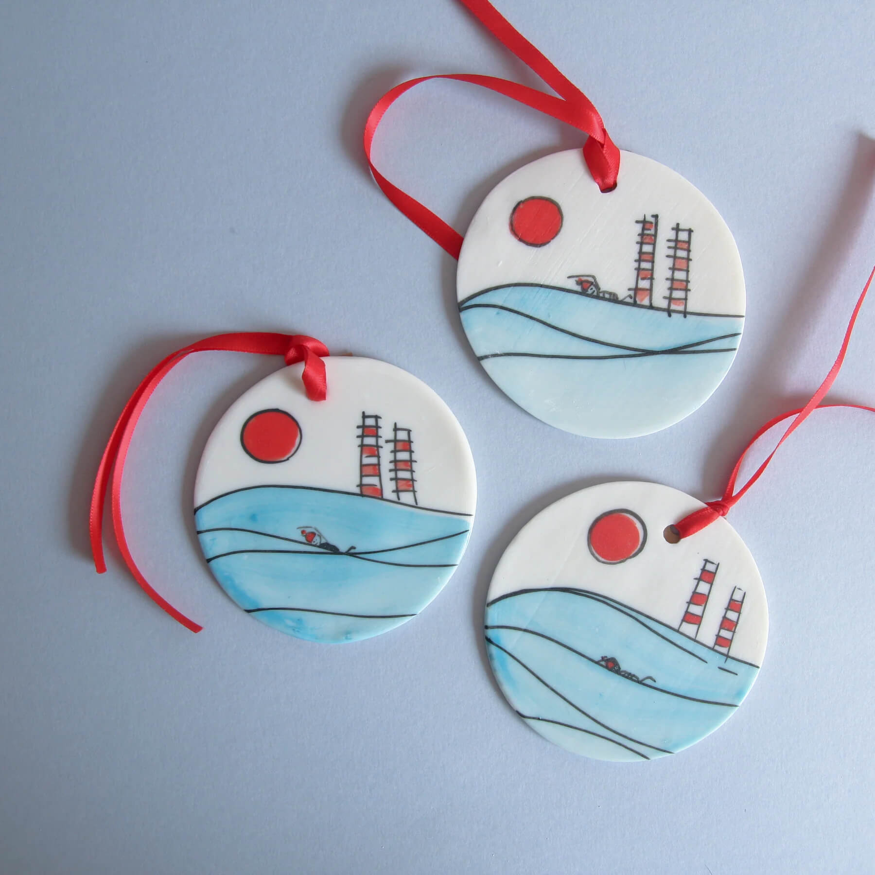 Karo Art, Poolbeg Dublin Swimmer Disc