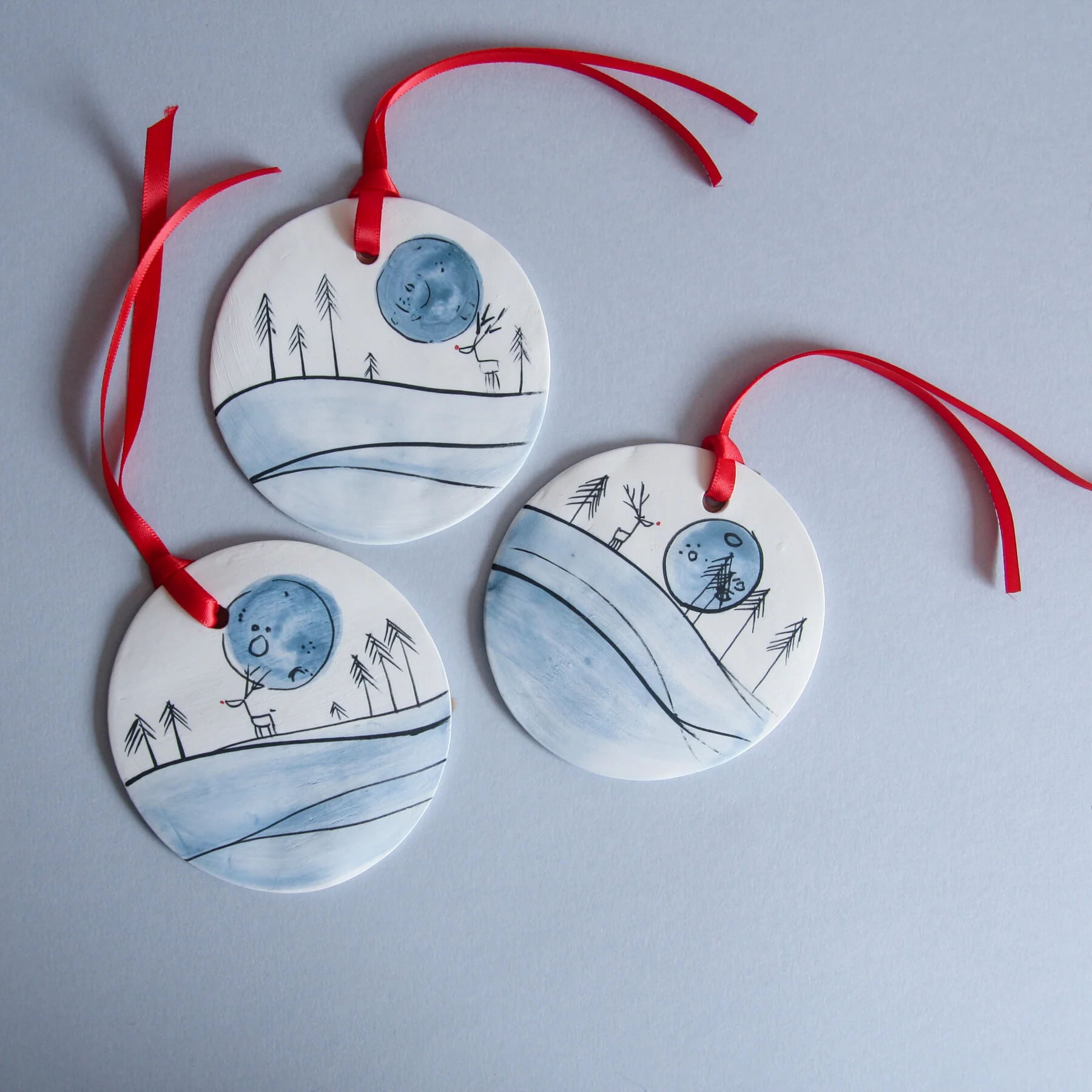Karo Art, Reindeer at Full Moon