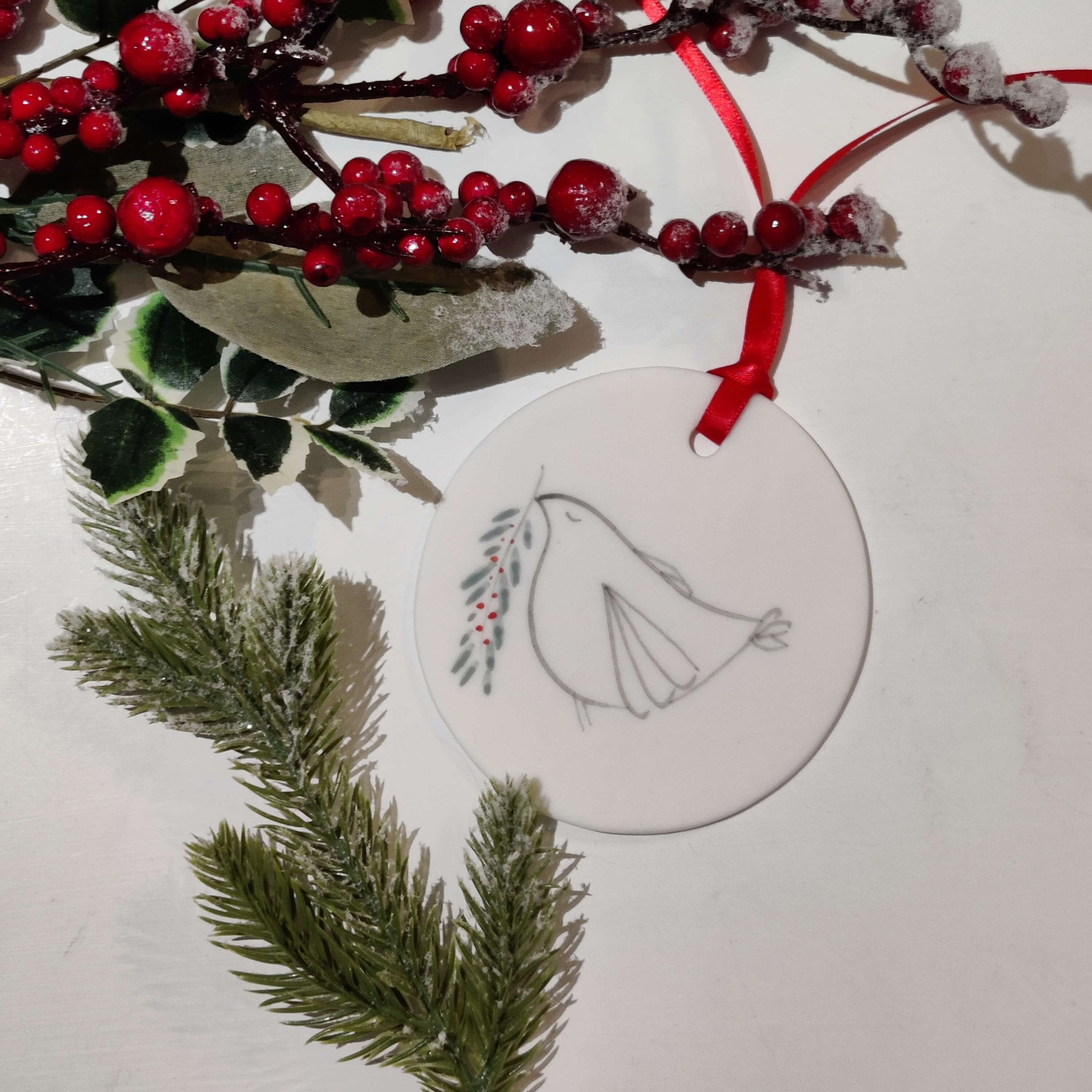 Karo Art, Disc Ornament - Robin Karo Art