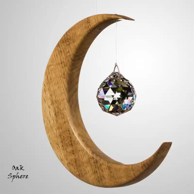 Artwood, Suncatcher Moon Oak Sphere - Large Artwood