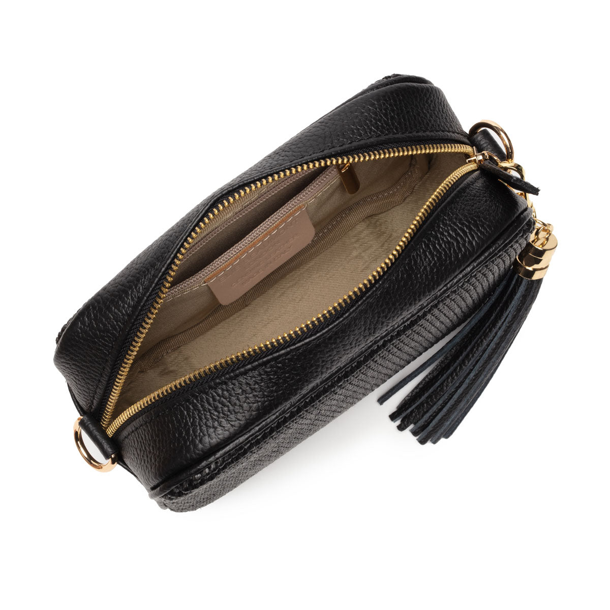 Elie Beaumont, Leather /Straw Crossbody Bag - Black