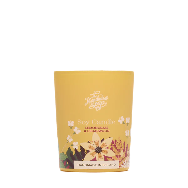 The Handmade Soap Company, Mini Candle Lemongrass & Cedarwood - 70g Quinlans Gift Shop