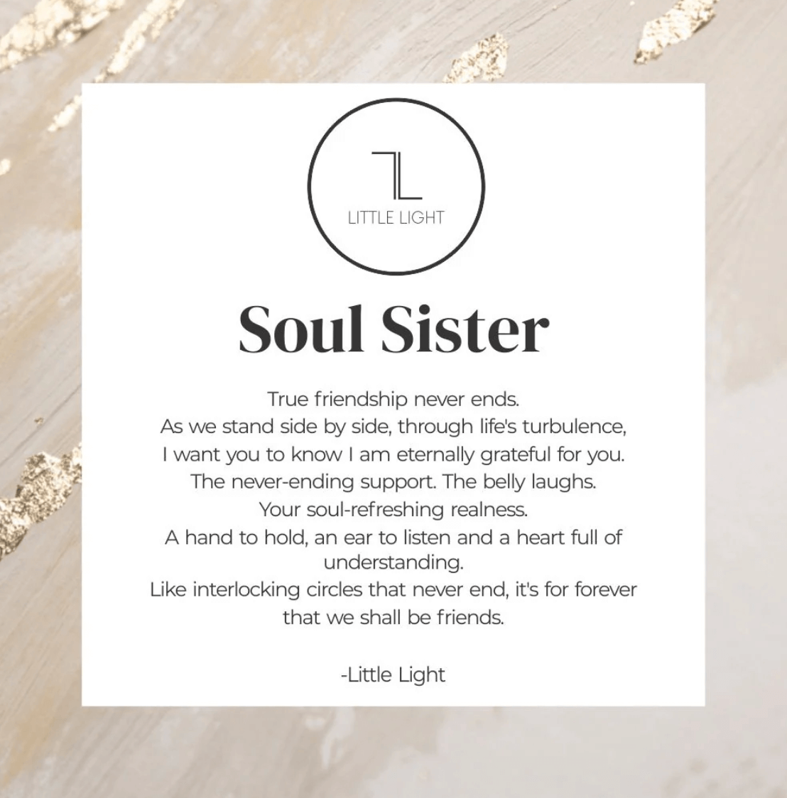 Little Light, Soul Sister Necklace Little Light