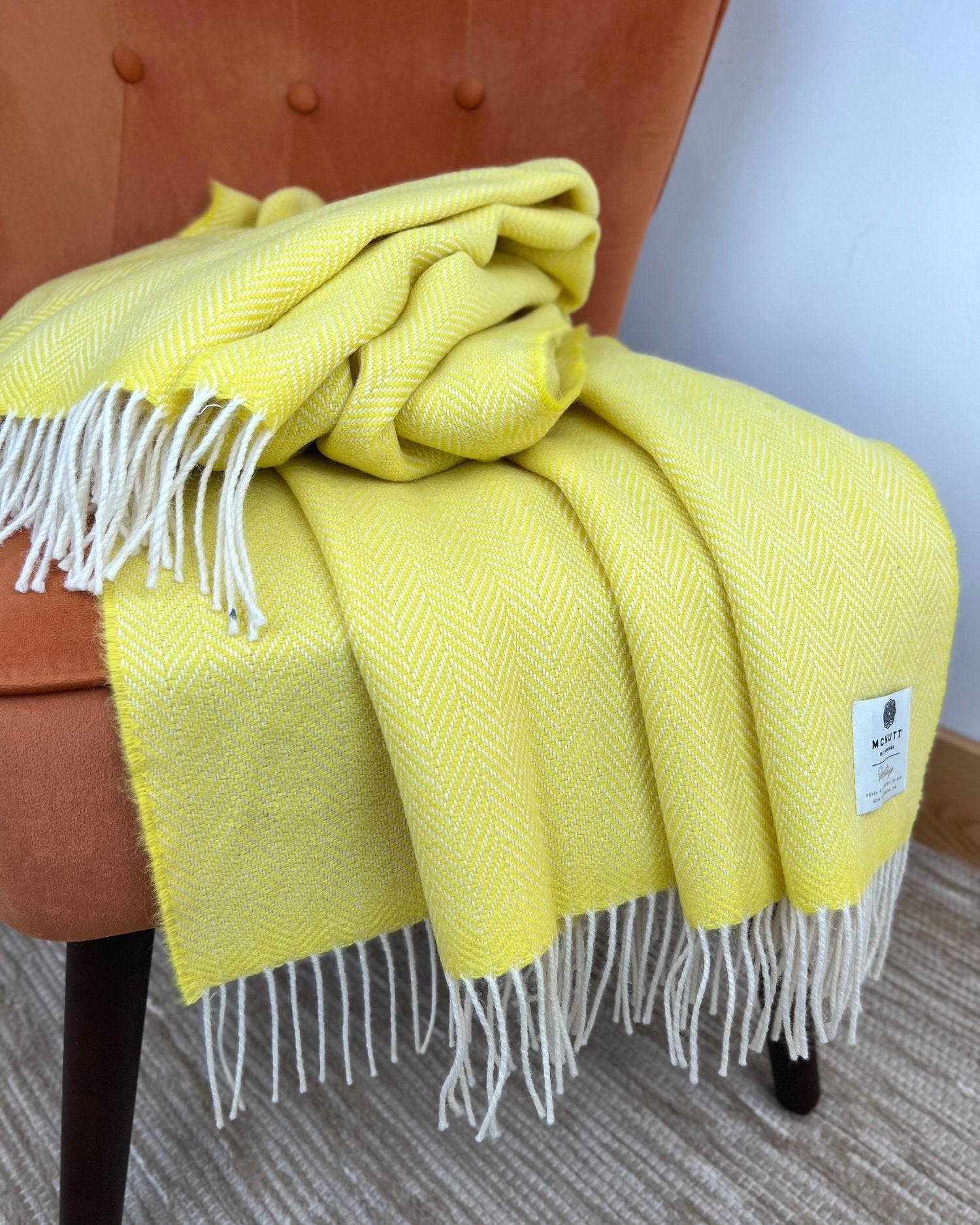 McNutt of Donegal, Sunshine Herringbone Throw McNutt of Donegal