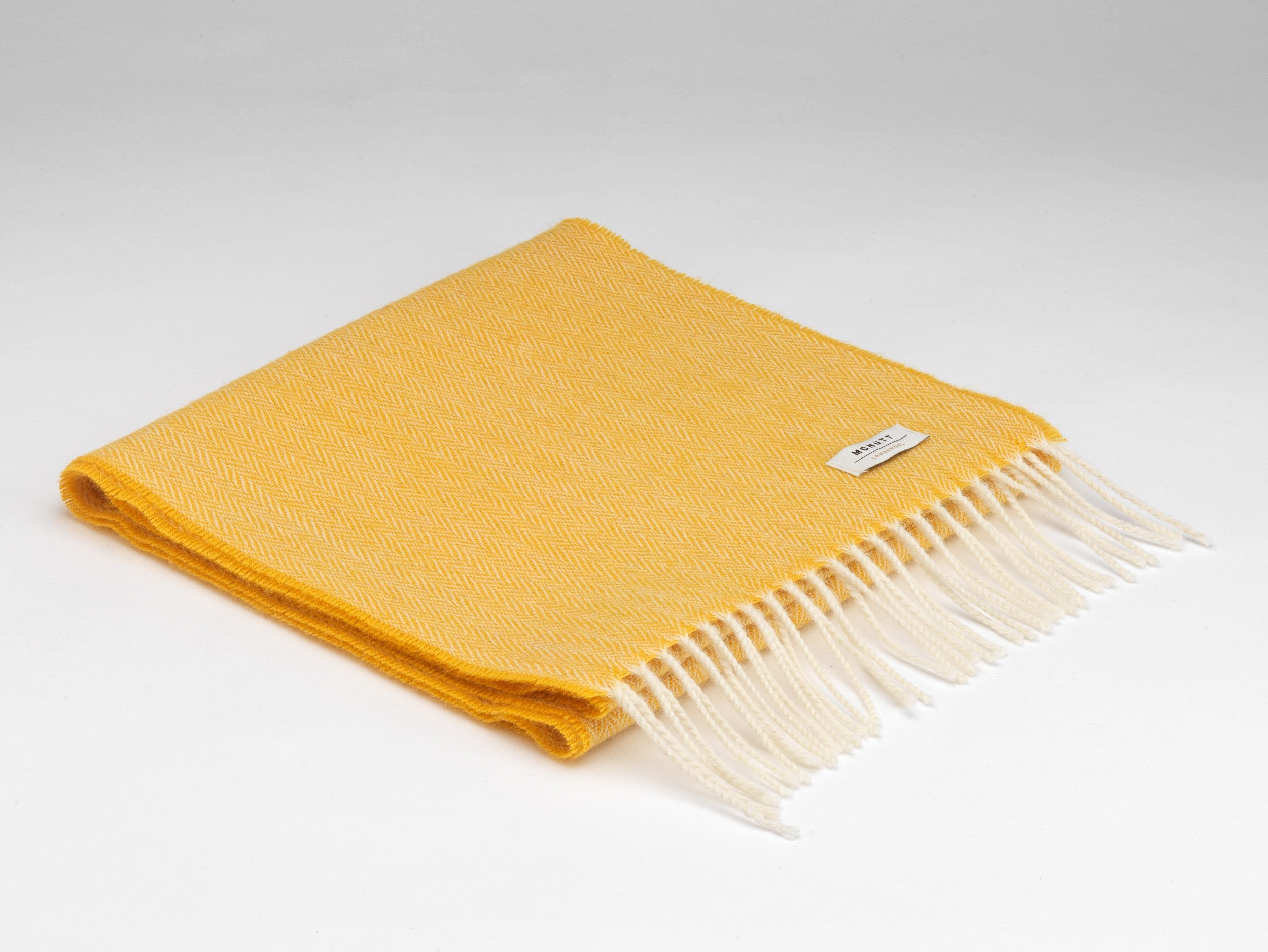 McNutt of Donegal, Lambswool Sunflower Herringbone Scarf