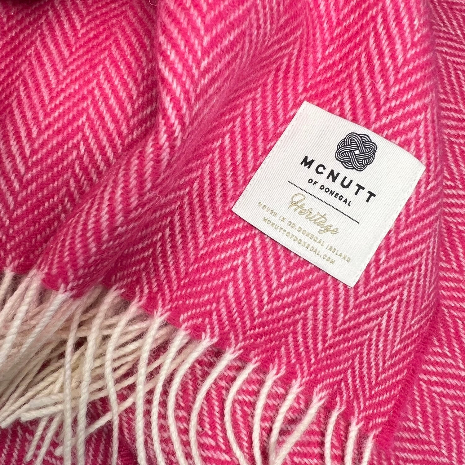 McNutt of Donegal, Heritage Aurora Pink Herringbone