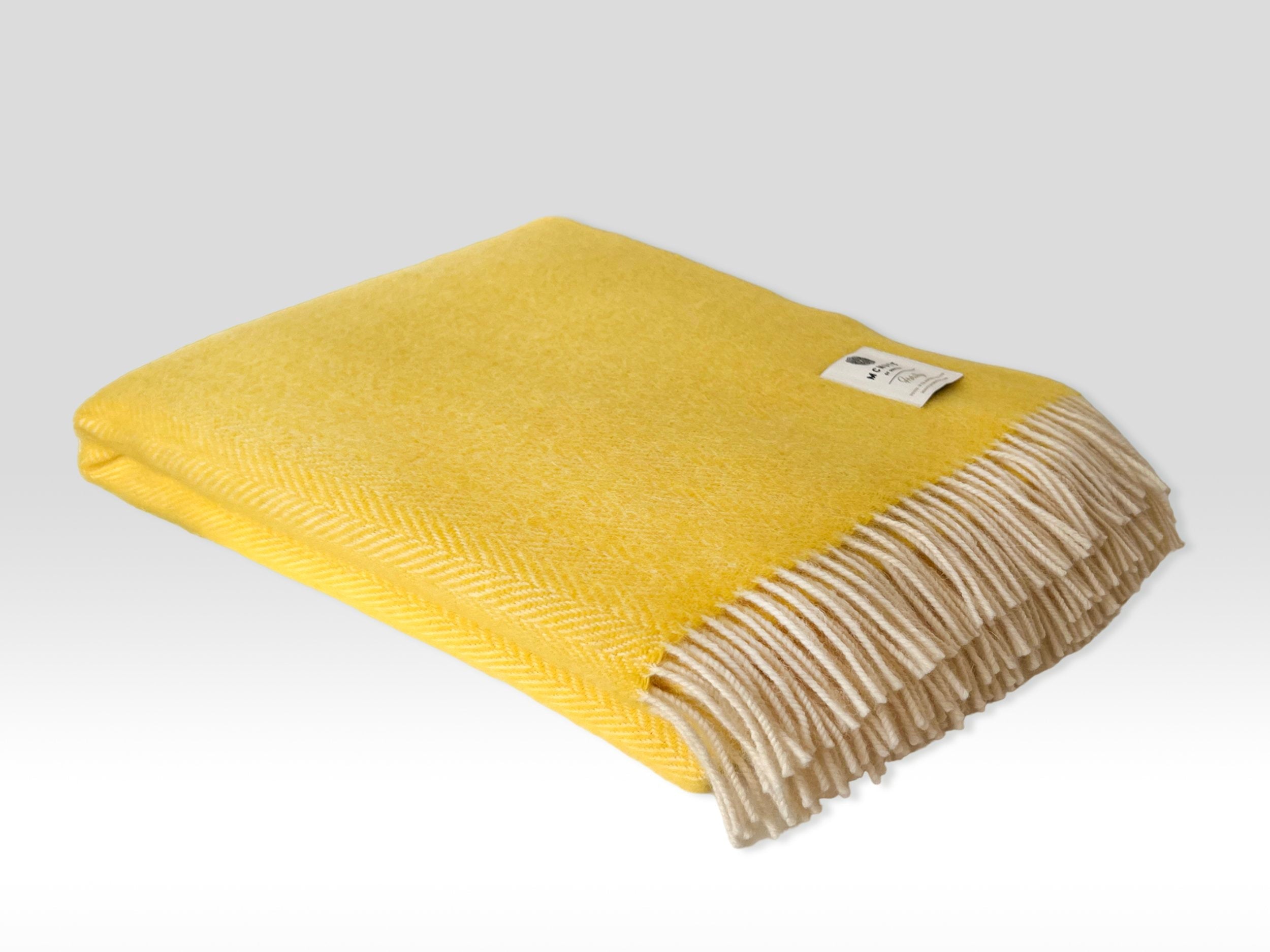 McNutt of Donegal, Sunshine Herringbone Throw McNutt of Donegal