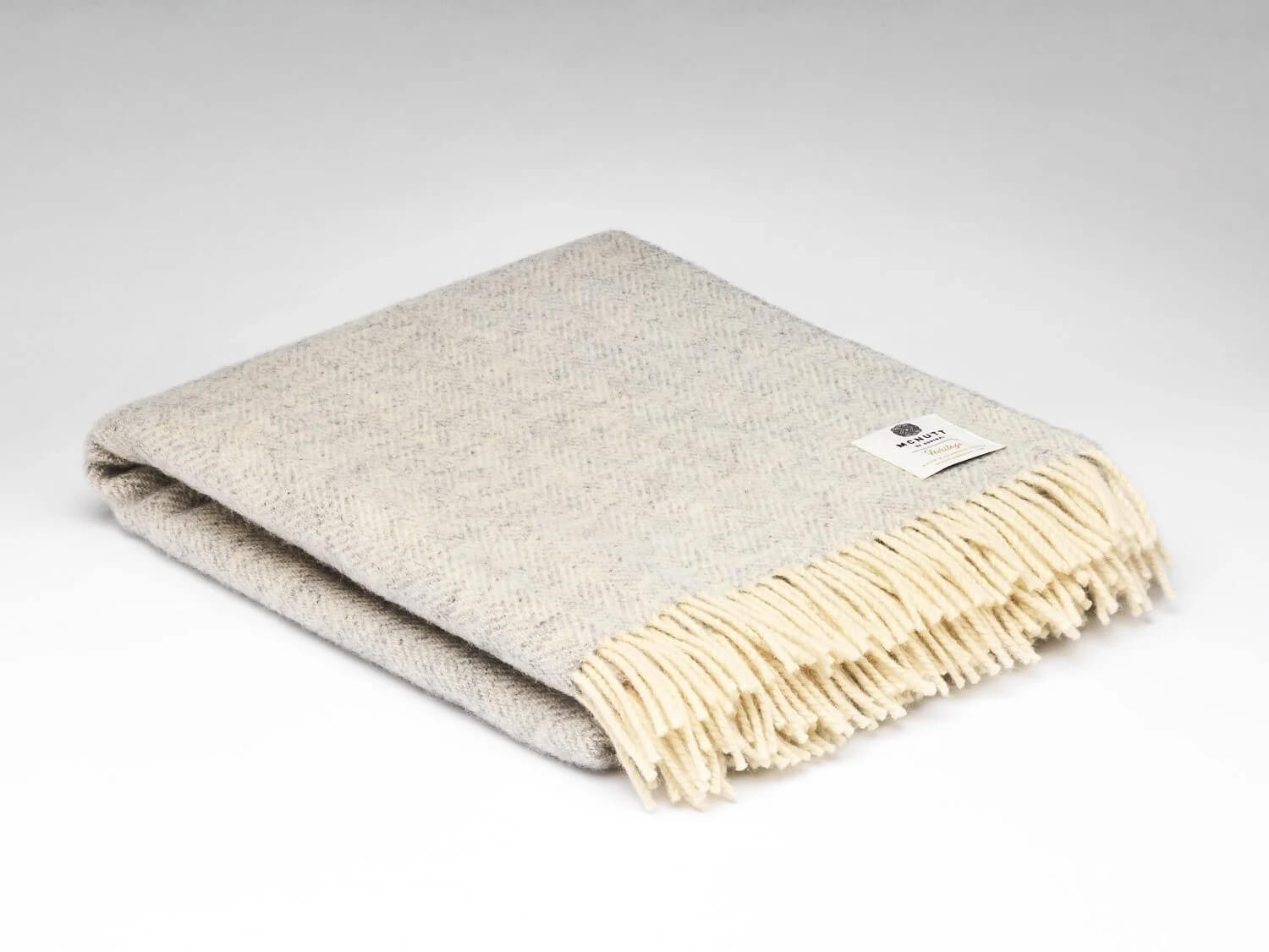 McNutt of Donegal, Throw - Grey Cloud Herringbone