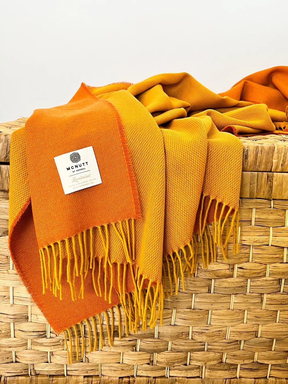 McNutt of Donegal, Throw - Orange and Mustard Reversible