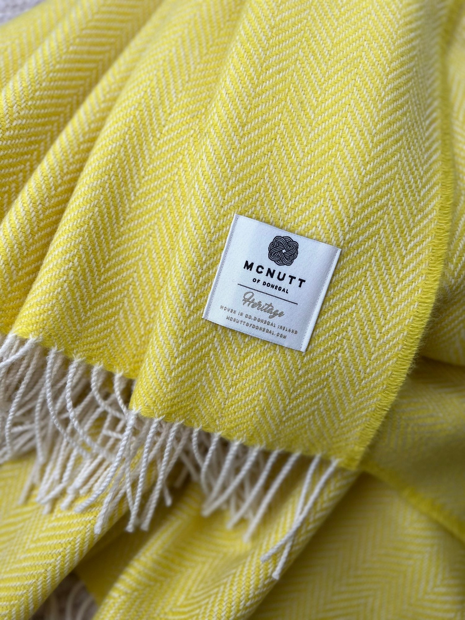 McNutt of Donegal, Sunshine Herringbone Throw McNutt of Donegal