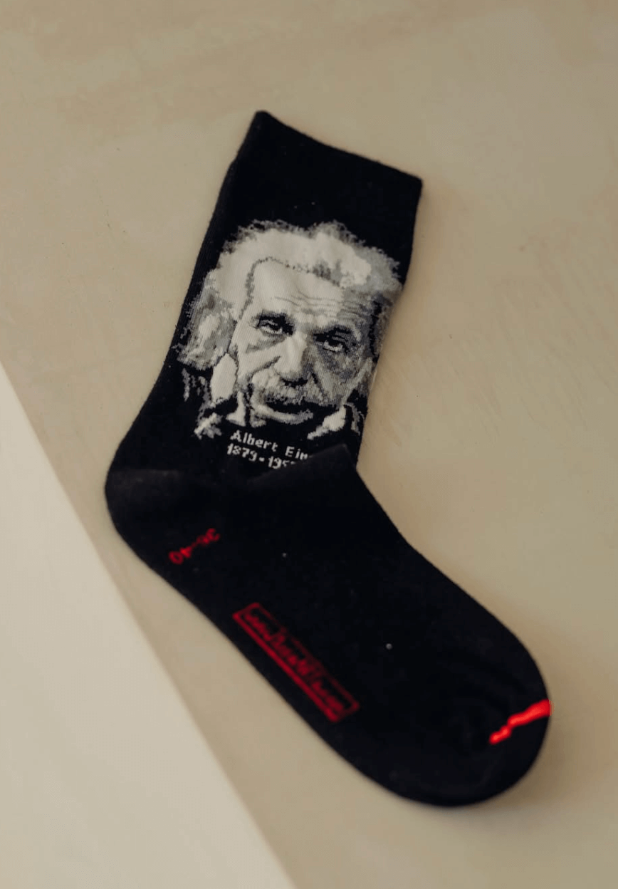 MuseARTa, Science And History Albert Einstein Socks (UK 3½-6½)