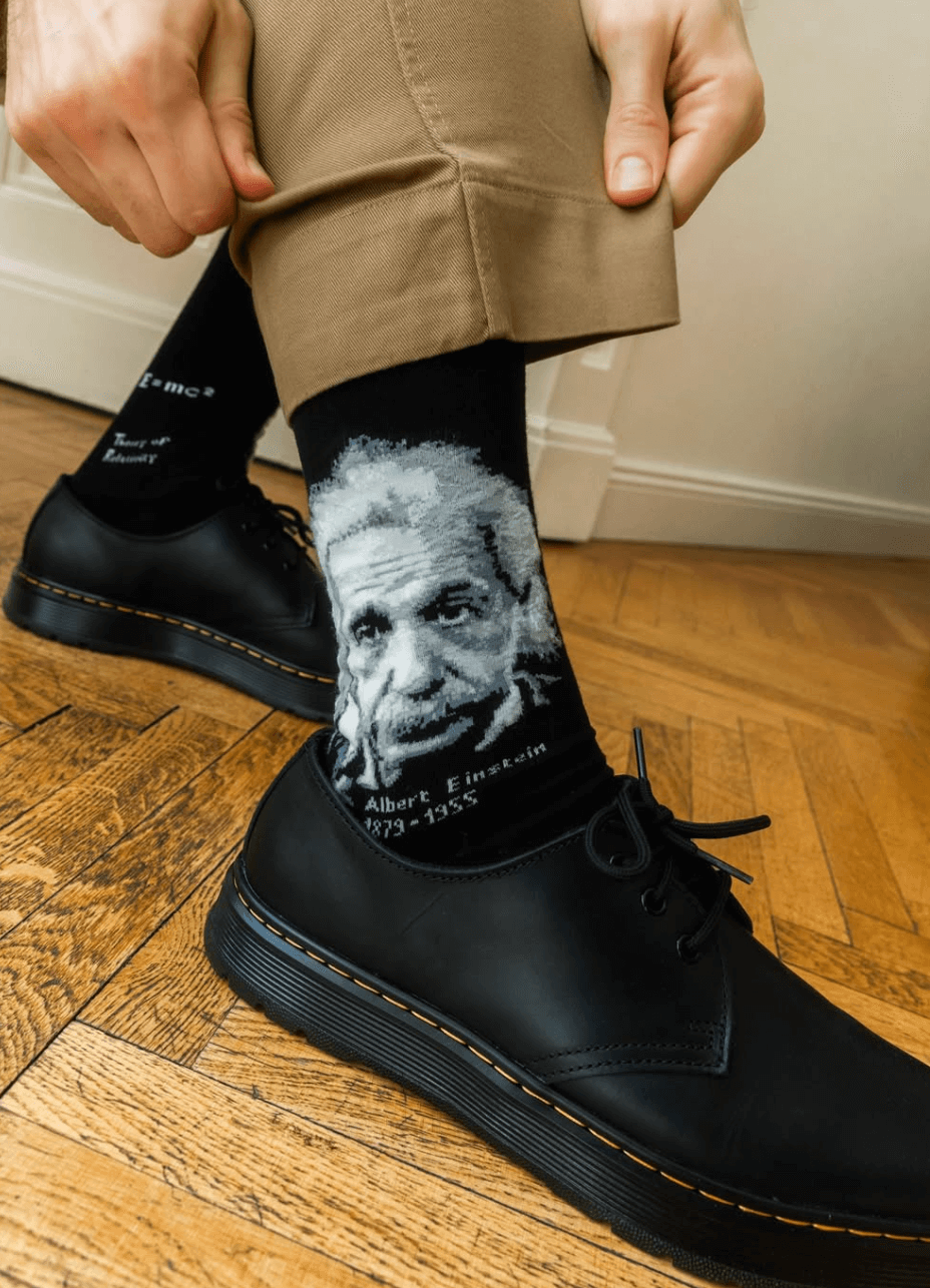 MuseARTa, Science And History Albert Einstein Socks (UK 6½-11)
