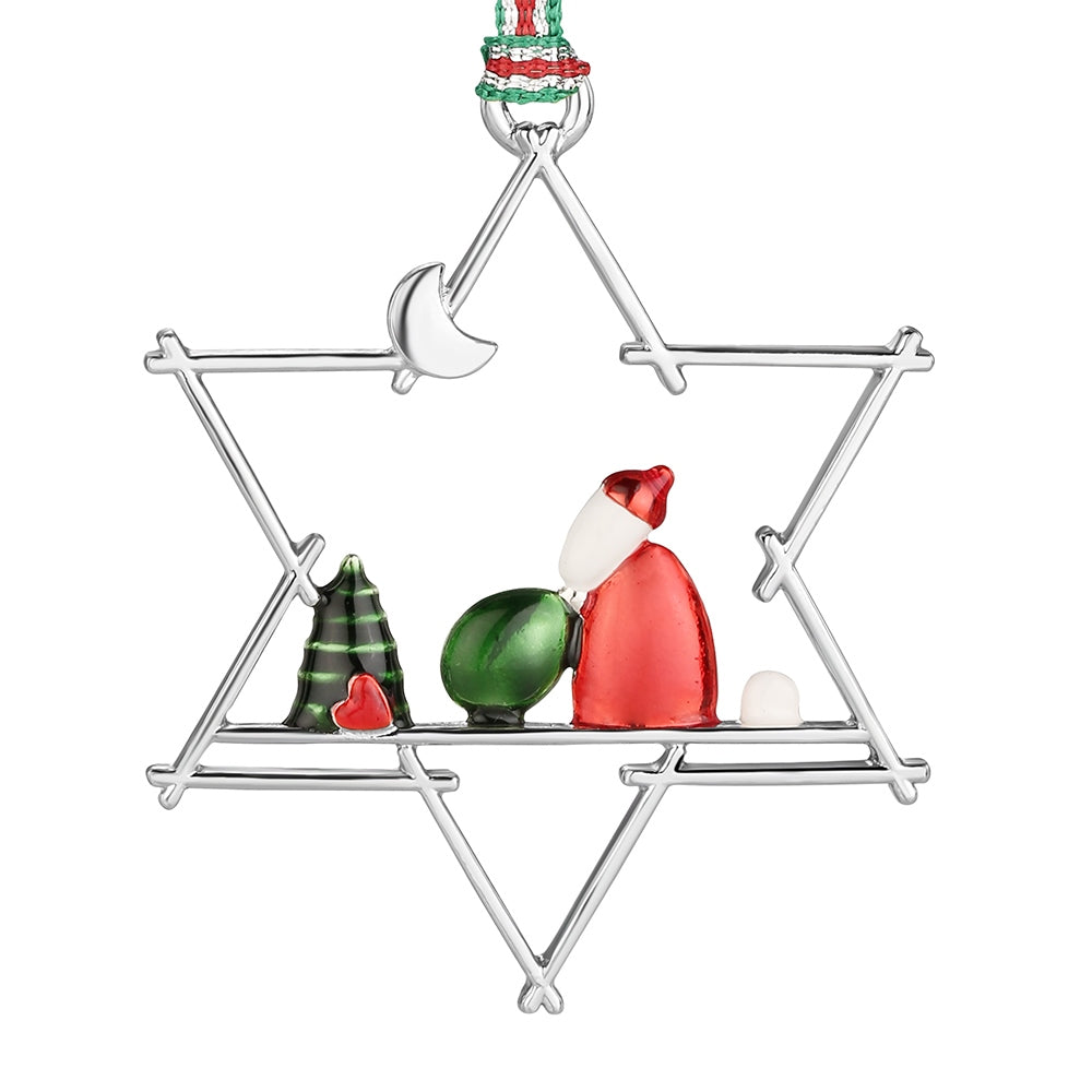 Newbridge, Star with Santa Christmas Tree Decoration Newbridge