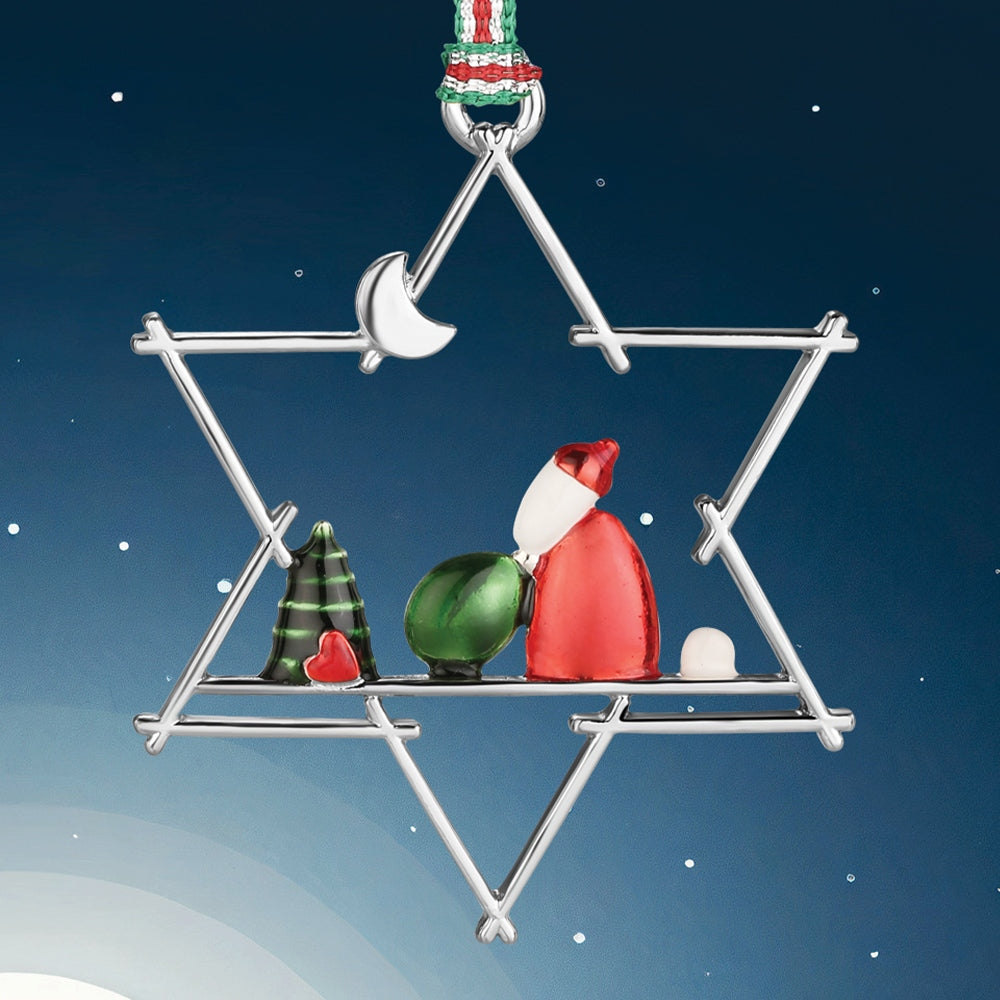 Newbridge, Star with Santa Christmas Tree Decoration Newbridge