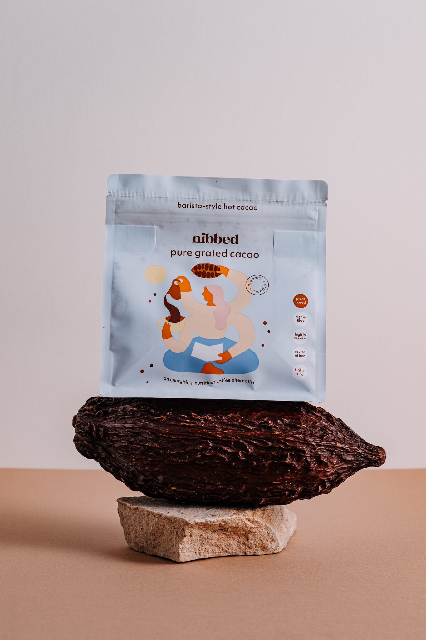 Nibbed, Grated Cacao Pouch 200G Nibbed Cacao