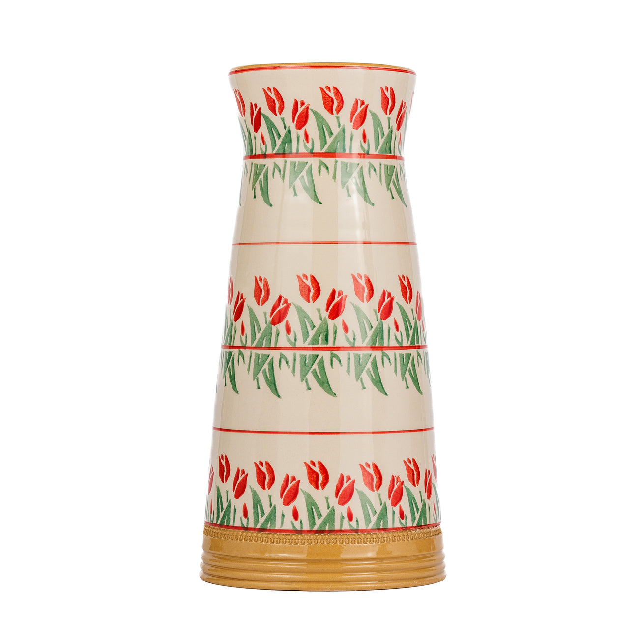 Nicholas Mosse, Large Tapered Vase Red Blooms Nicholas Mosse