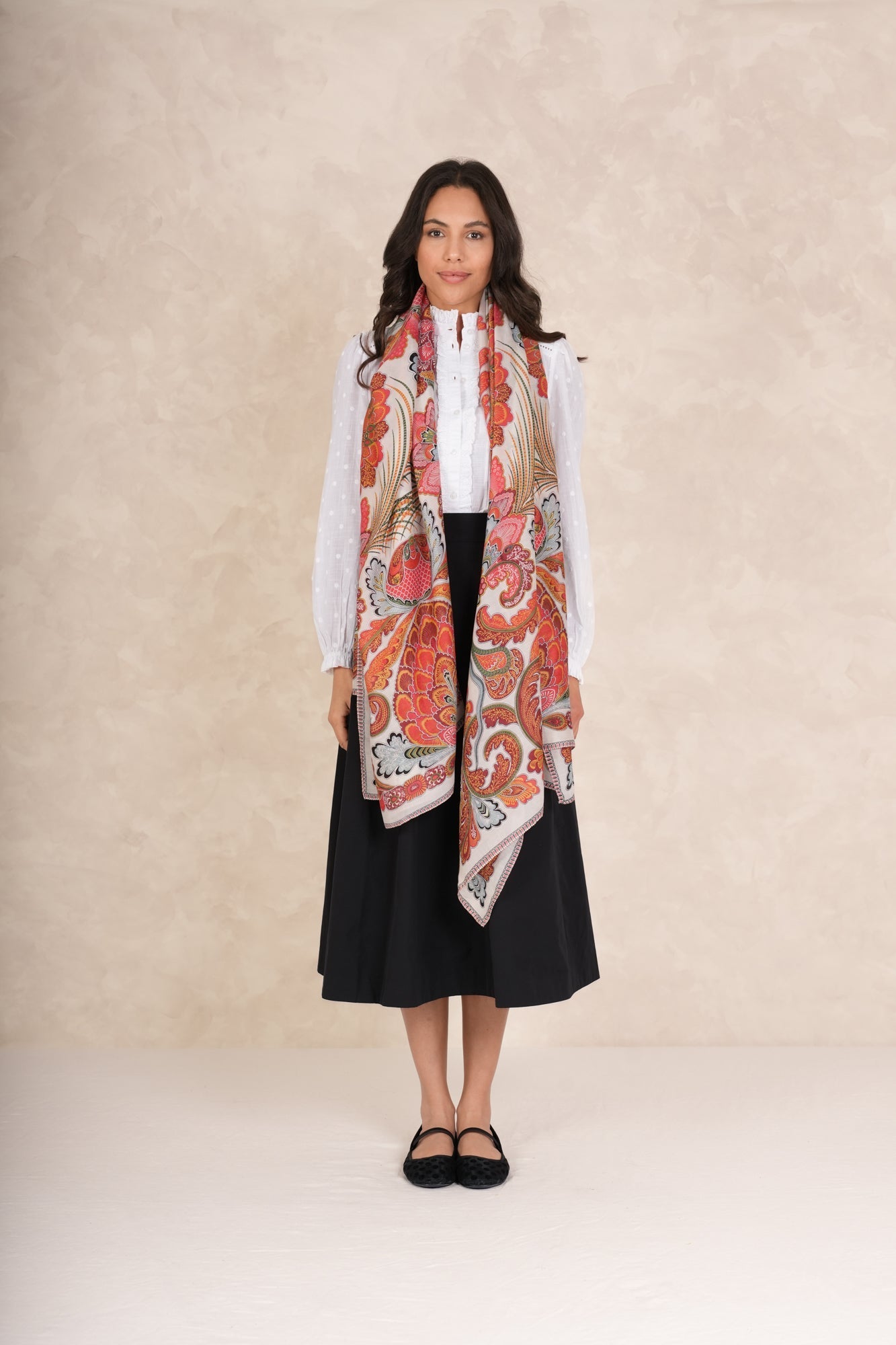 One Hundred Stars, Fiesta Orange Scarf One Hundred Stars