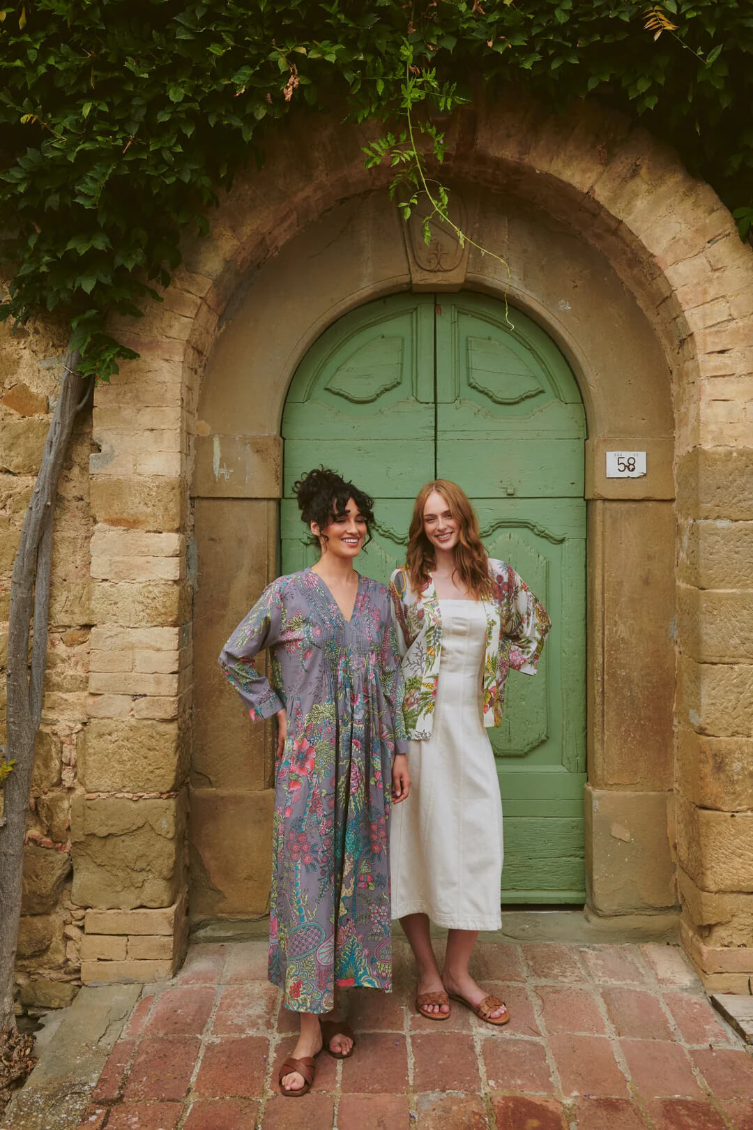 One Hundred Stars, Boho Garden Ecru Kimono