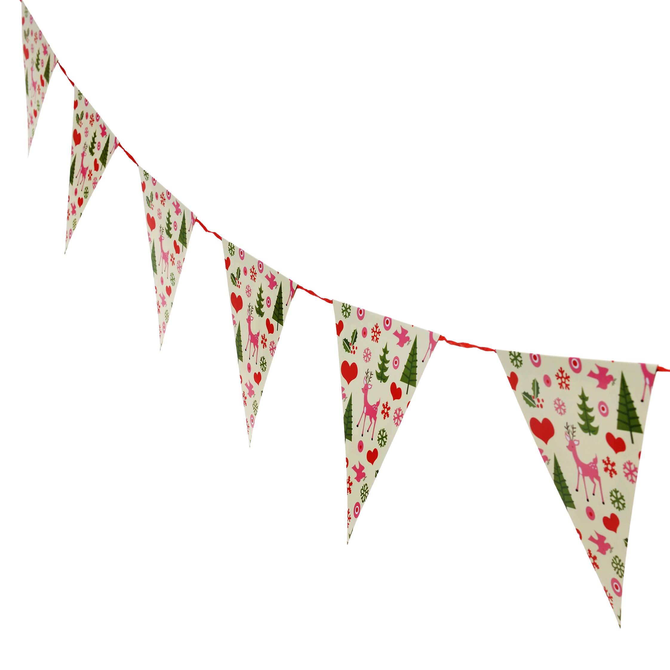 Paper Bunting 50s Christmas (3 Metres)