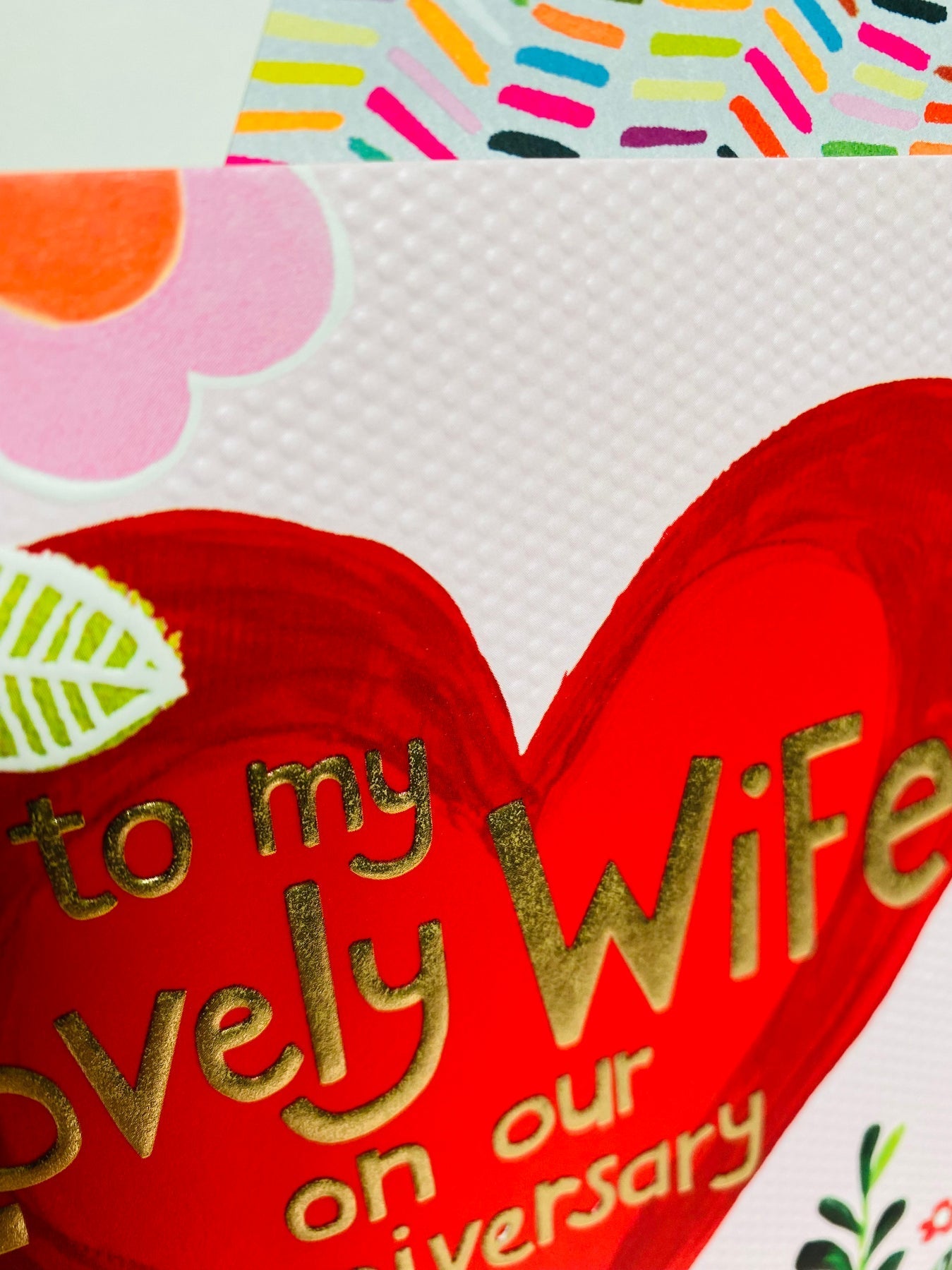 Paper Salad, Lovely Wife Anniversary Card Quinlans Gift Shop