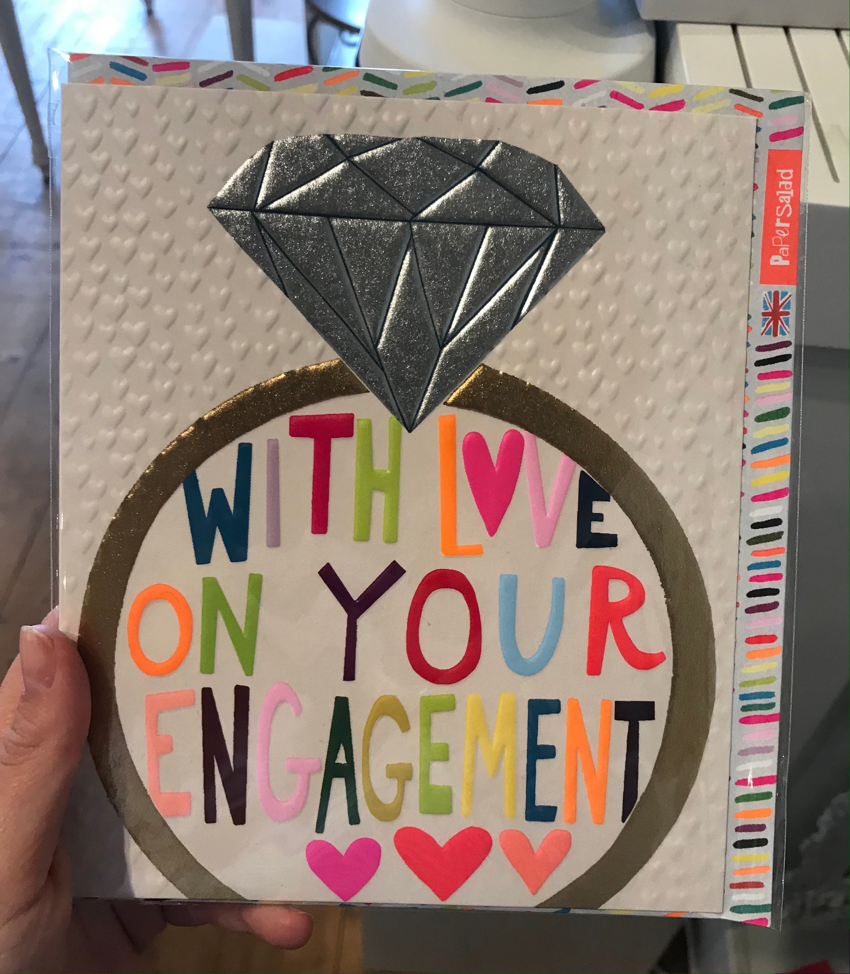 Paper Salad, With Love on Your Engagement Card Quinlans Gift Shop