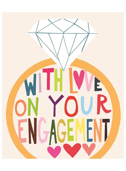Paper Salad, With Love on Your Engagement Card Quinlans Gift Shop