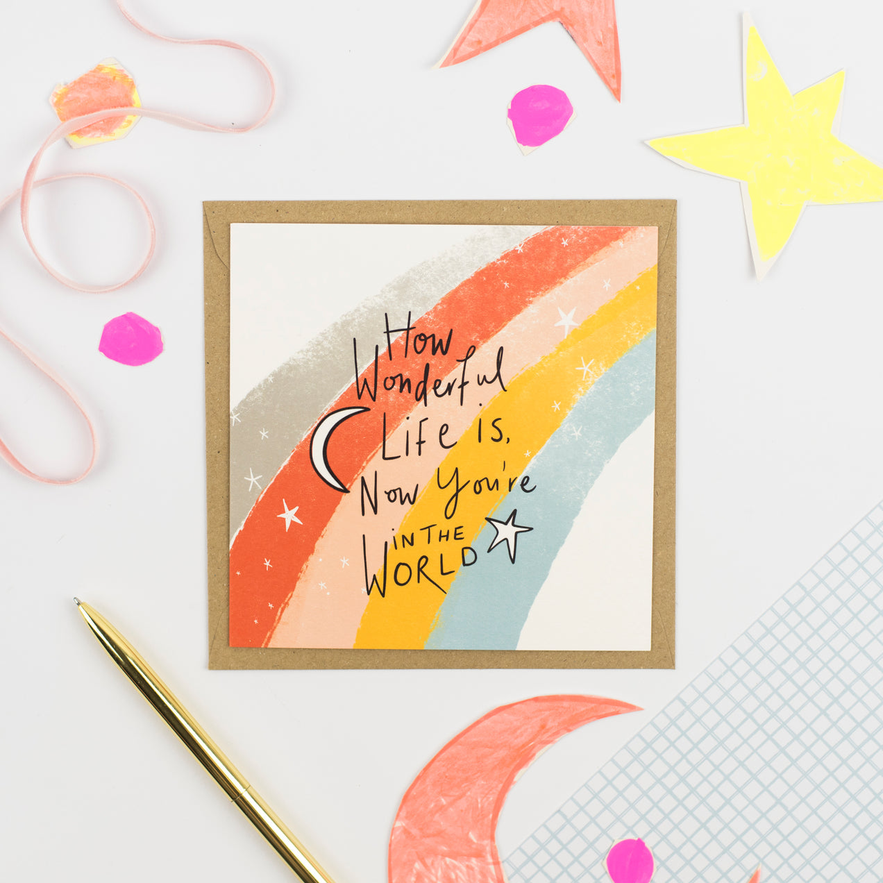 Pickled Pom Pom, How Wonderful Life Is Greeting Card