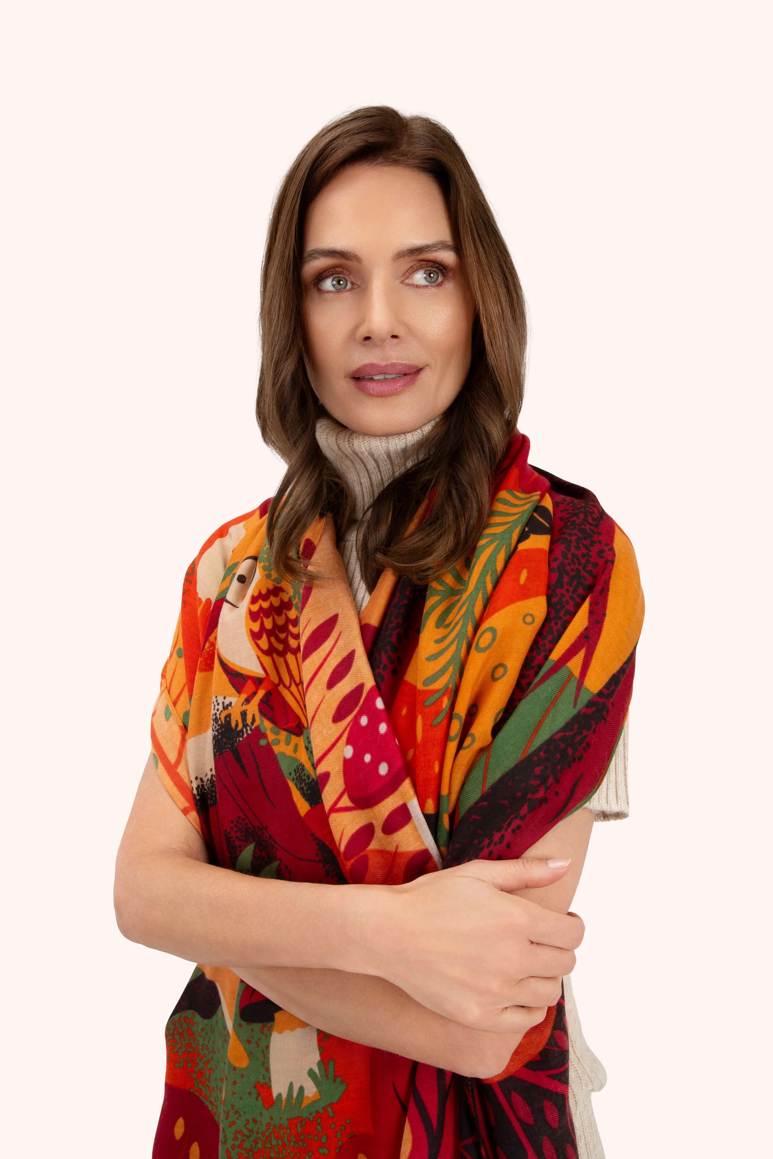 Powder, Autumn Forest Friends Print Scarf