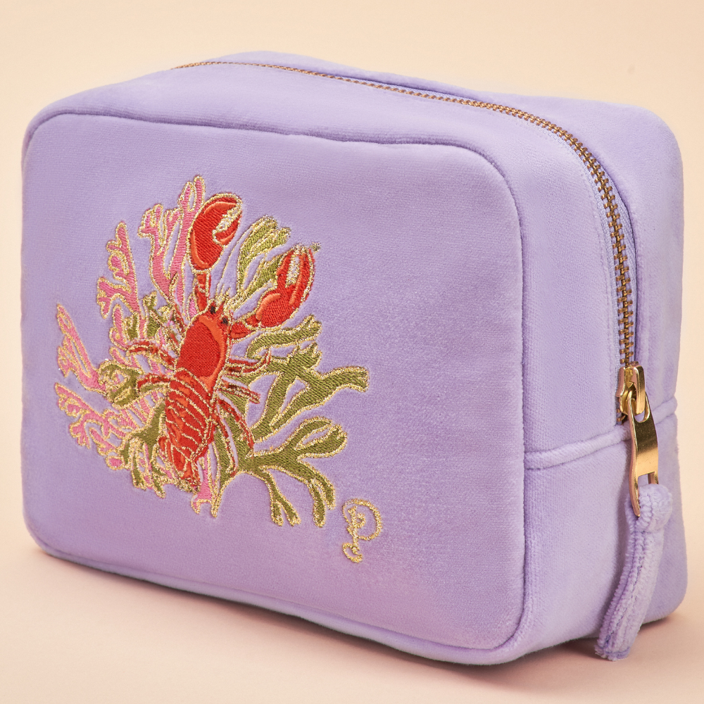 Powder, Velvet Makeup Bag - Lobster Buddies Powder