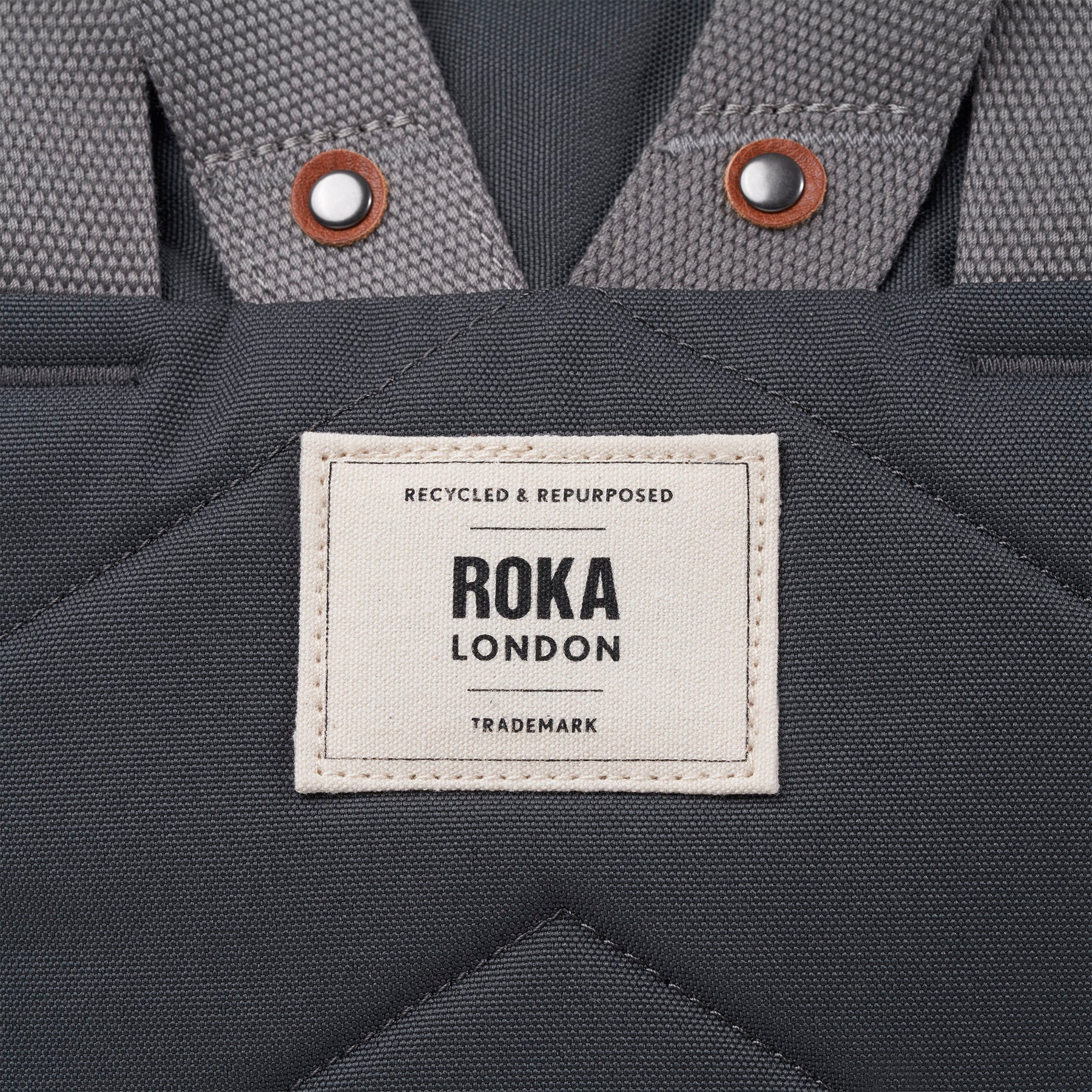 Roka, Finchley A Faded Black Recycled Canvas Roka London