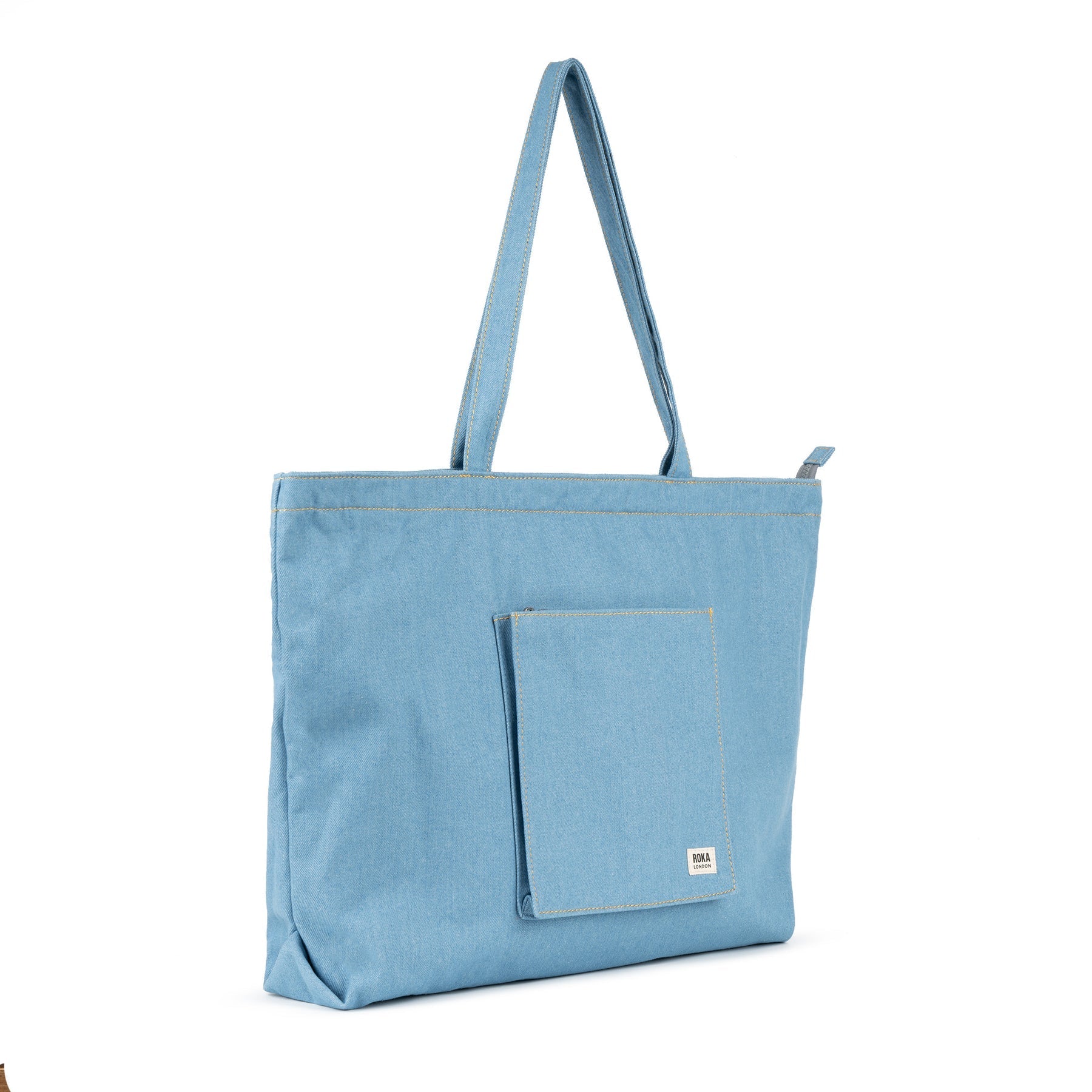 Roka, Portobello Large Bag Light Wash Denim Roka London