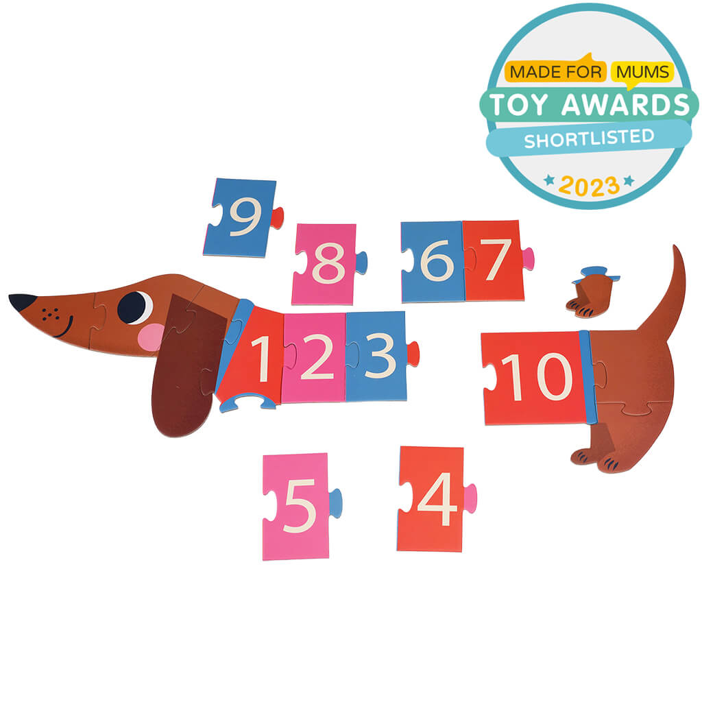 Rex London, Number Floor Puzzle (16 Pieces) Sausage