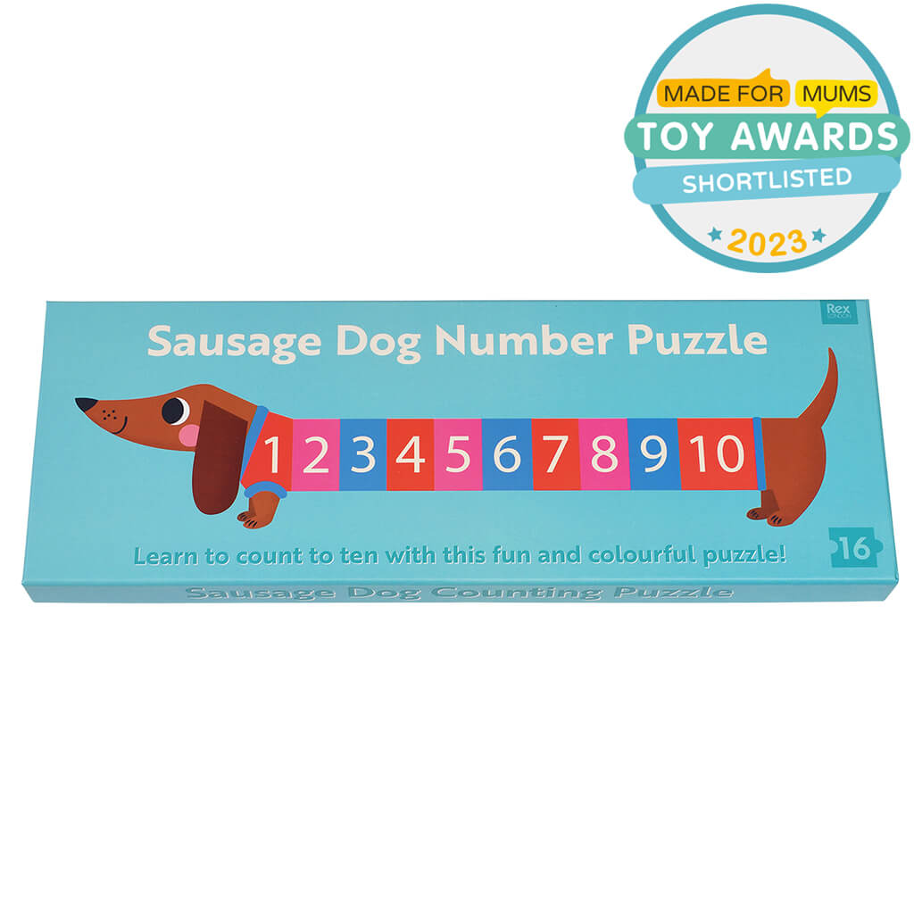 Rex London, Number Floor Puzzle (16 Pieces) Sausage