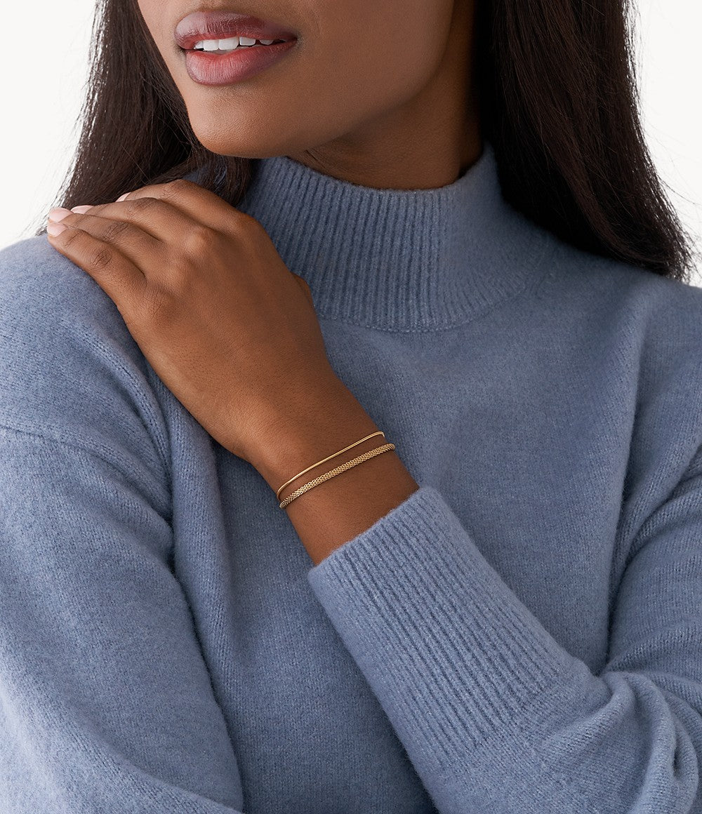 Merete Gold-Tone Stainless Steel Multi Strand Chain Bracelet