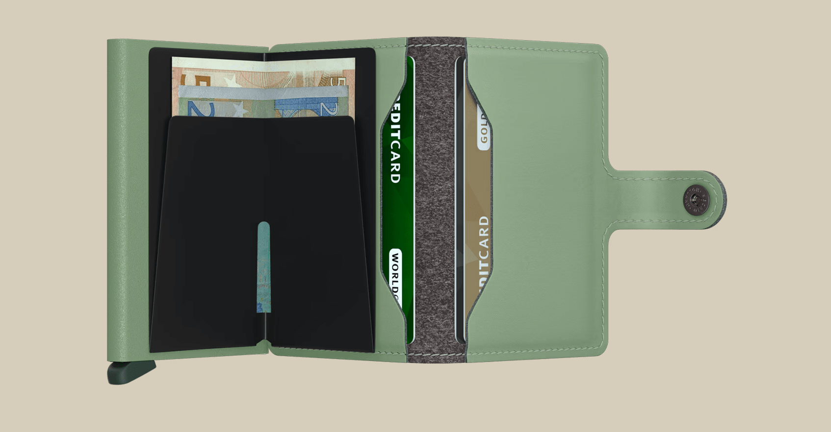 Secrid Miniwallet Yard Powder Pistachio Quinlans Gift Shop