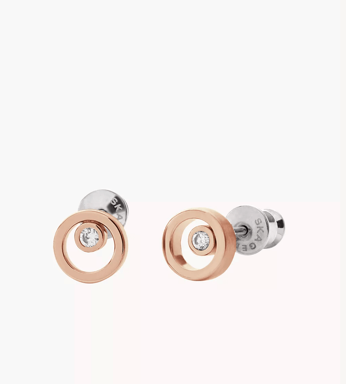 Skagen, Rose Gold-Tone Circle Stud Earrings Skagen