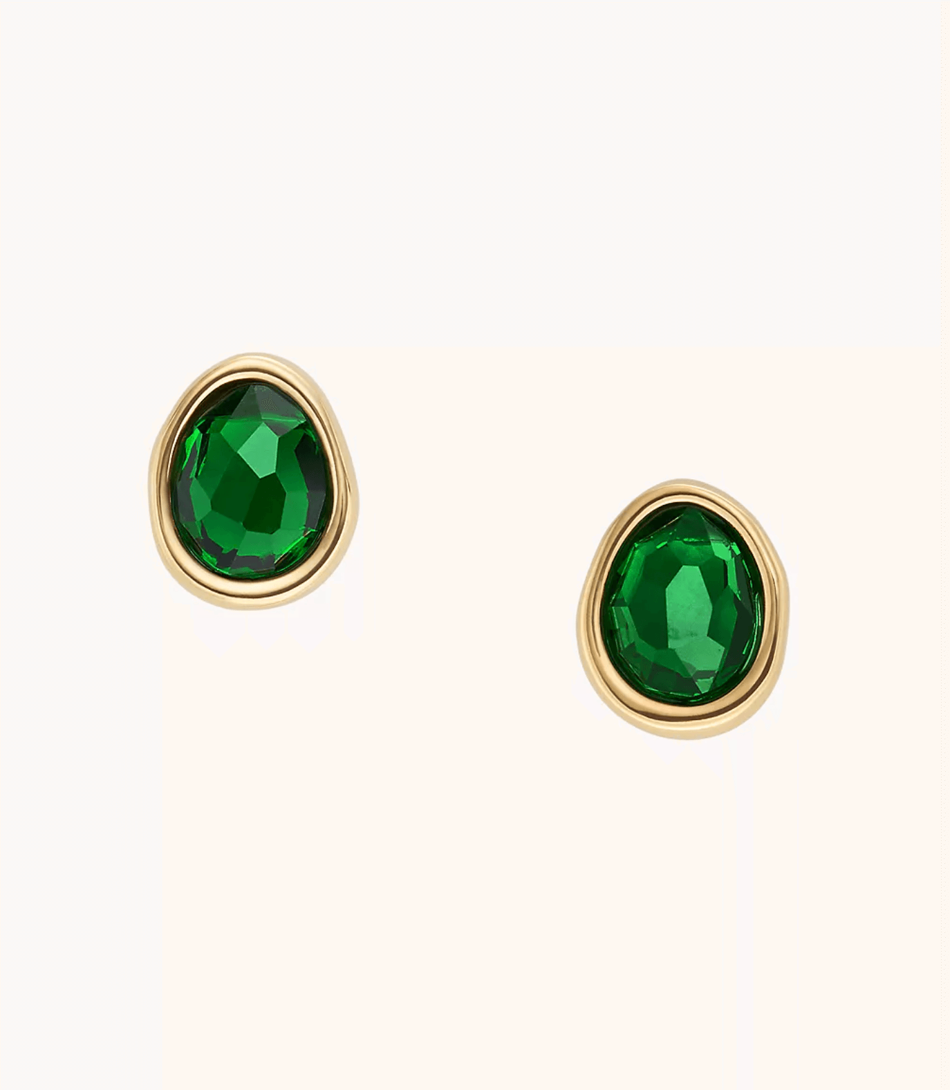 Skagen, Sea Glass Gold Stainless Steel Stud Earrings