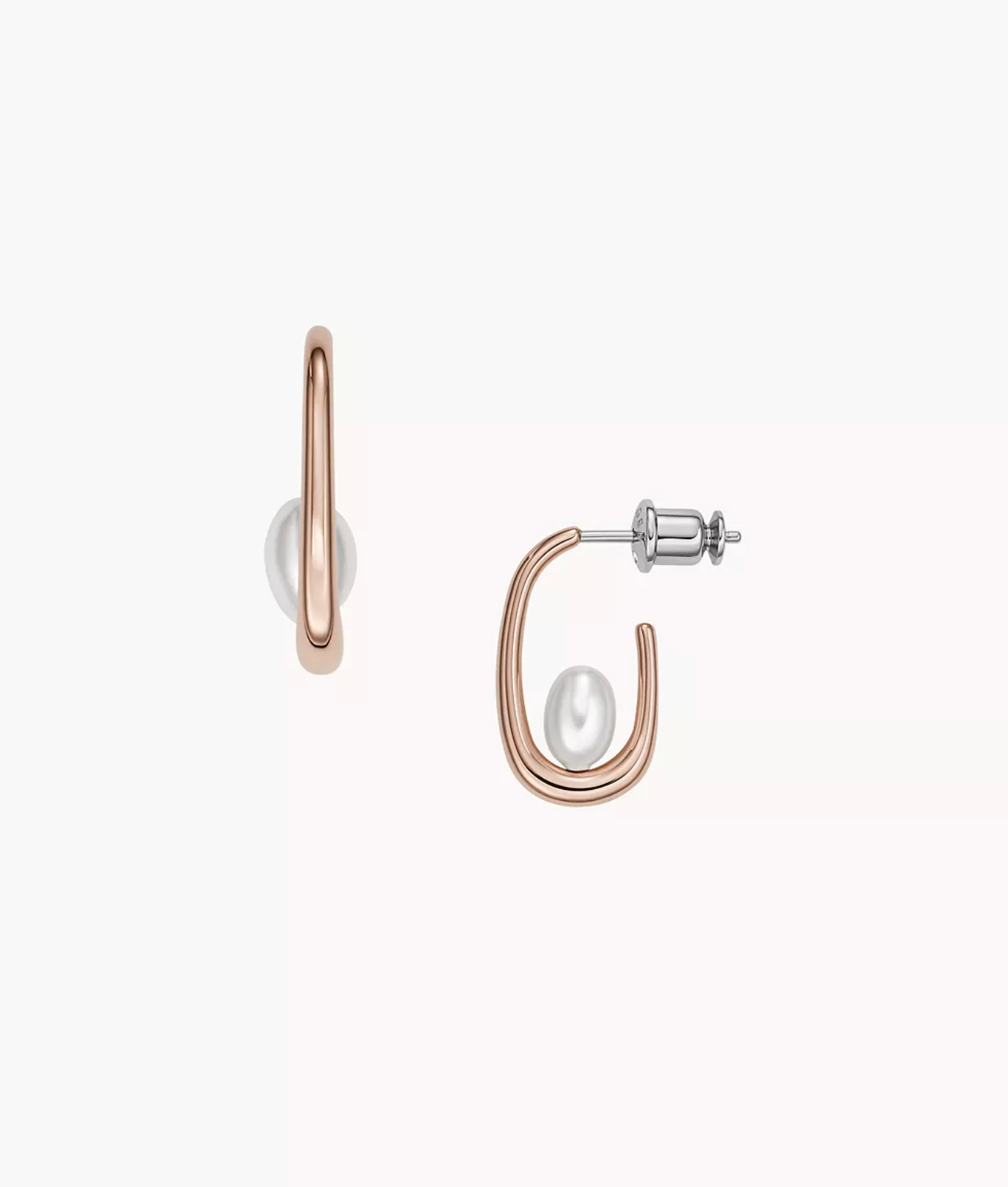 Skagen, Shell Pearl Hoop Earrings