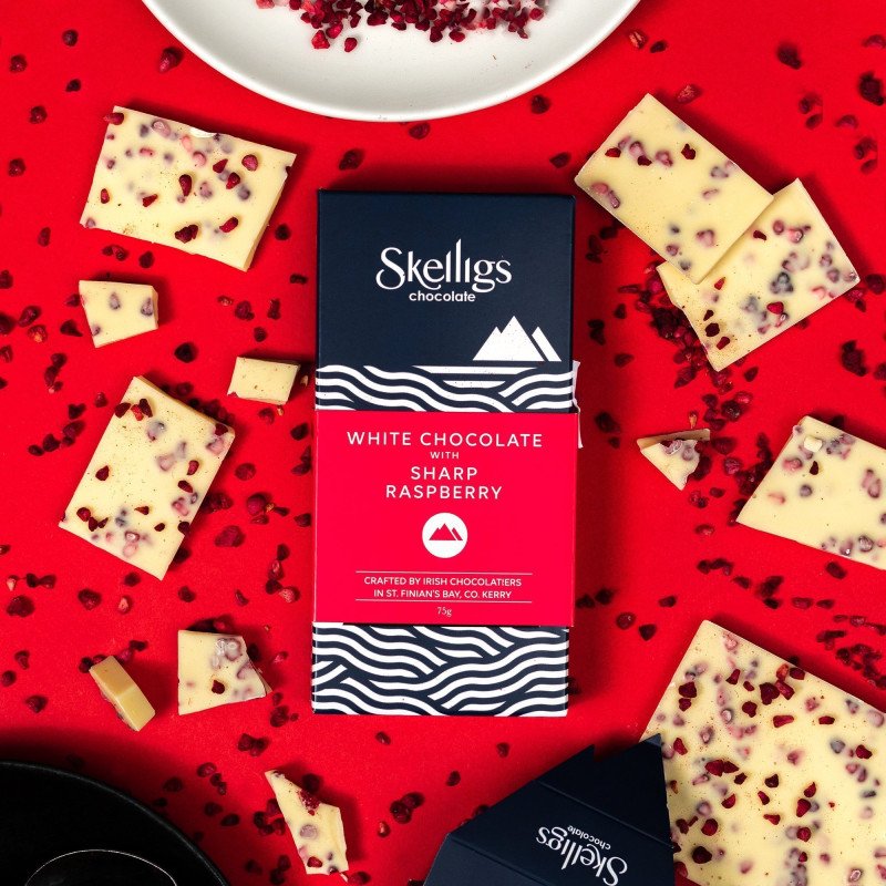 Skelligs, Sharp Raspberry and White Chocolate Bar