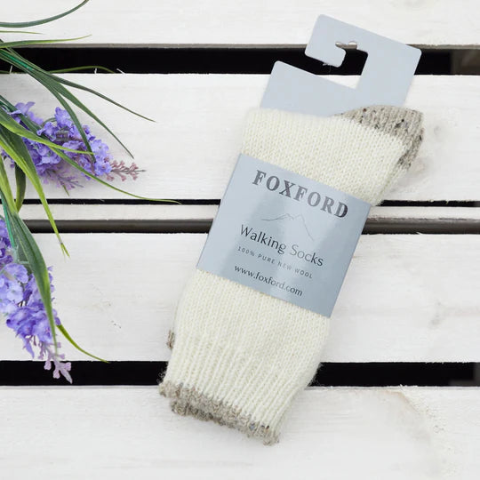 Foxford, Men's Walking Socks - Ecru Foxford