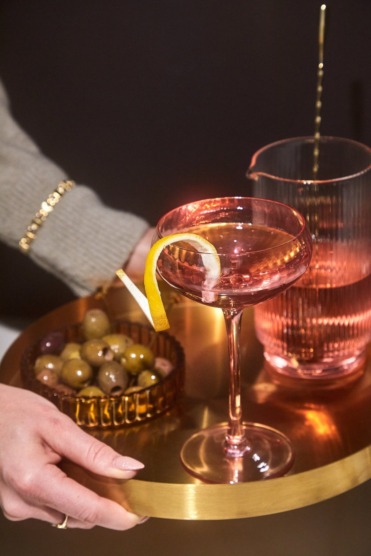 The Renley Bar Tool Set - Jigger, Strainer, Spoon and Beaker Quinlan's Gifts