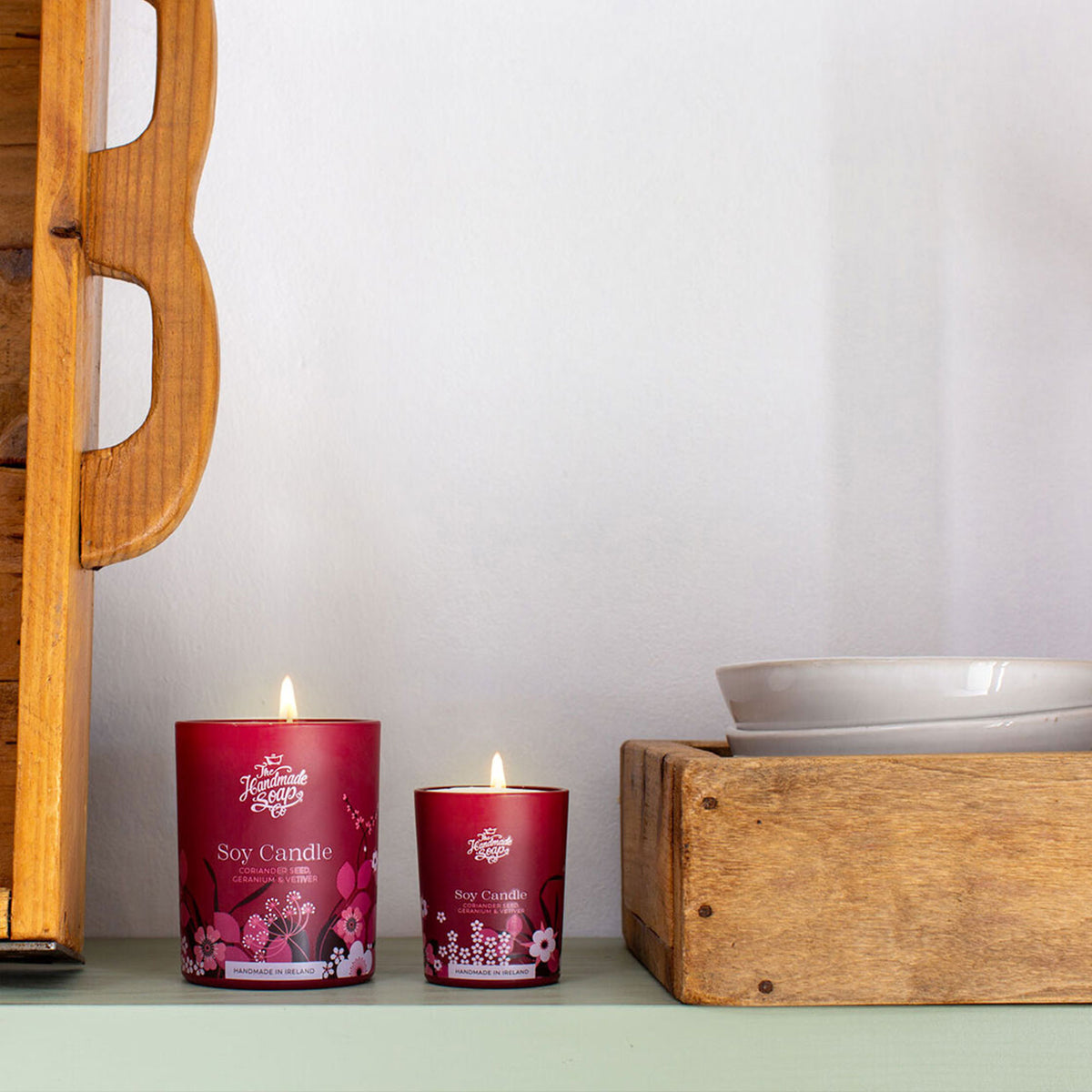 The Handmade Soap Company, Soy Mini Candle - Coriander Seed, Geranium & Vetiver 70G