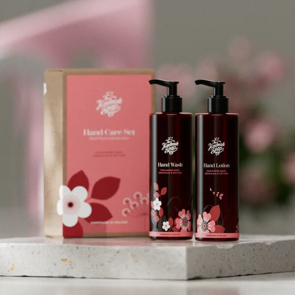 The Handmade Soap, Hand Wash & Hand Lotion Duo - Coriander Seed, Geranium & Vetiver