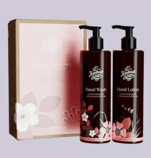 The Handmade Soap, Hand Wash & Hand Lotion Duo - Coriander Seed, Geranium & Vetiver