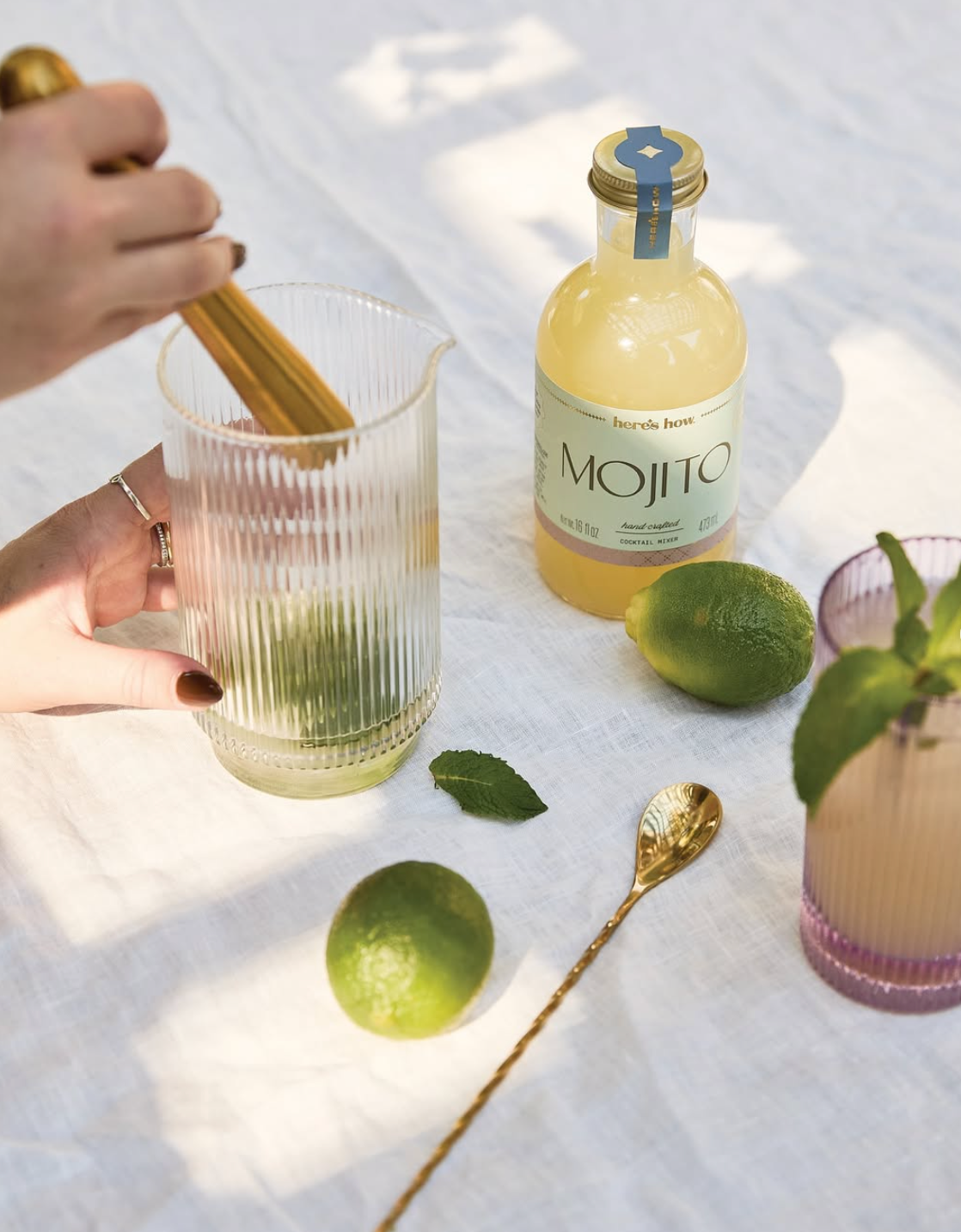 The Renley Bar Tool Set - Jigger, Strainer, Spoon and Beaker